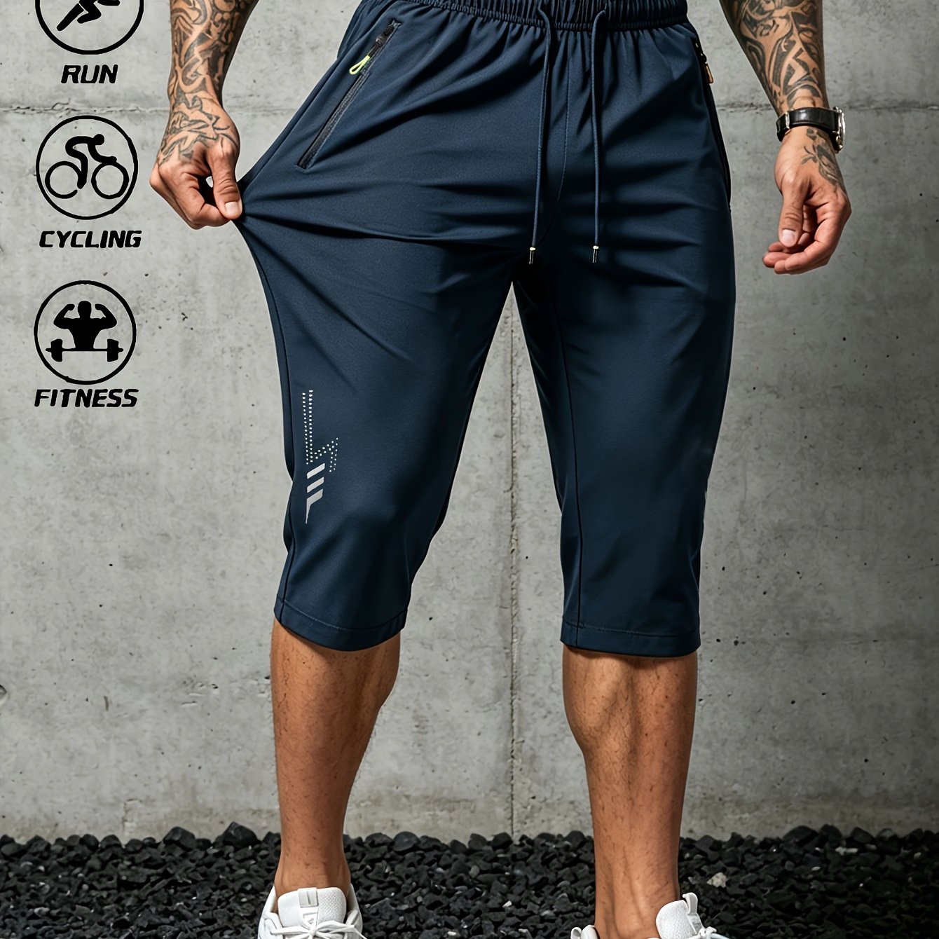 Men's Quick-dry Swim Trunks - Lightweight, Breathable, Solid Color With Side Zipper And Drawstring, Perfect For Summer Beach, Pool, And Outdoor Activities