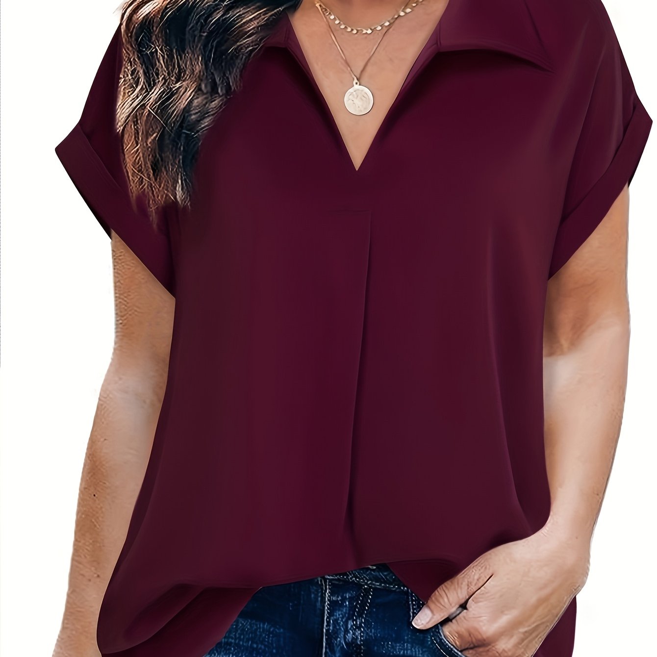TEMU Plus Size, Women's Plus Size Fashion Shirt