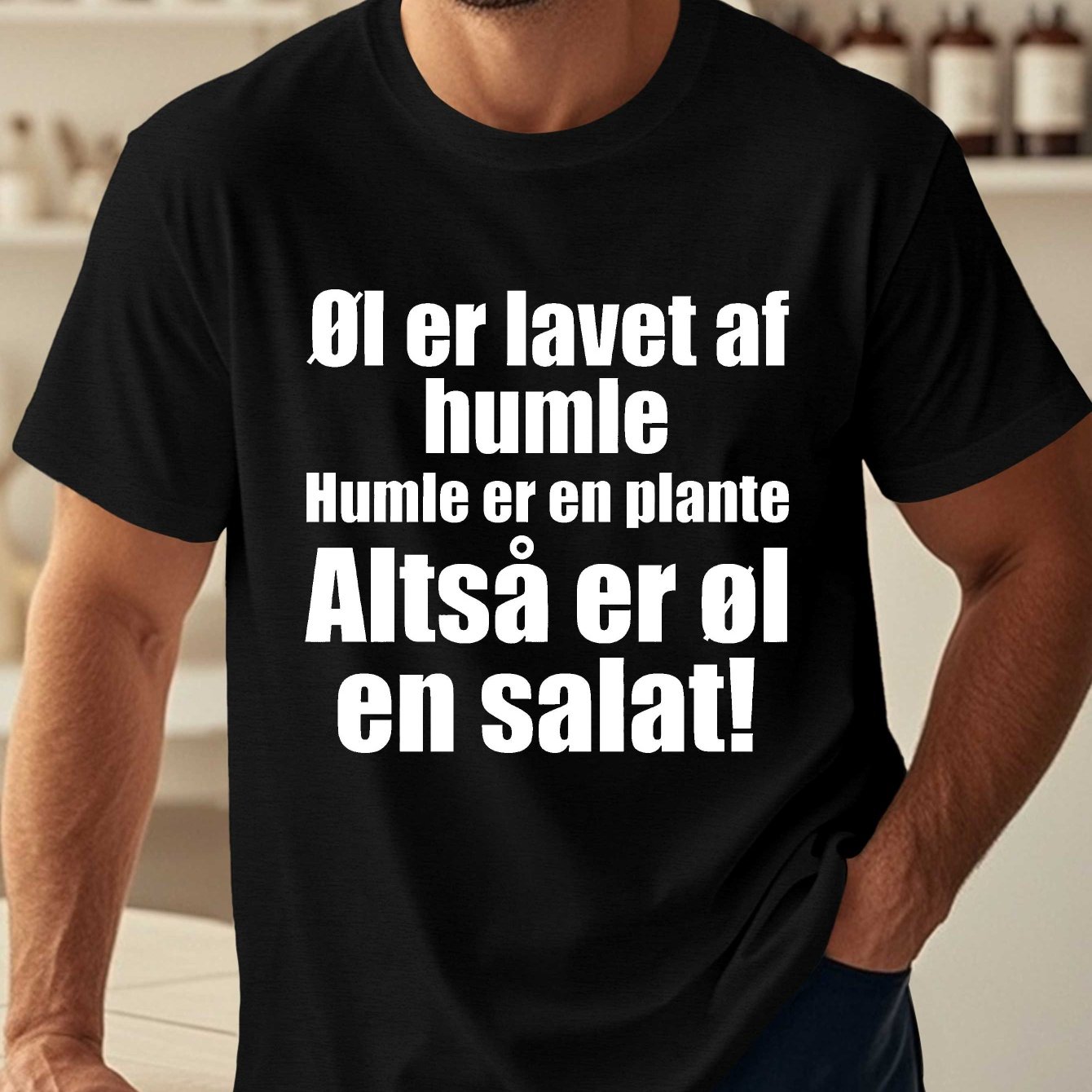 TEMU Casual Summer T-shirt For Larger Men Featuring Humorous Danish Sayings In A Graphic Print, Wear For Big And Tall Individuals, Plus Size