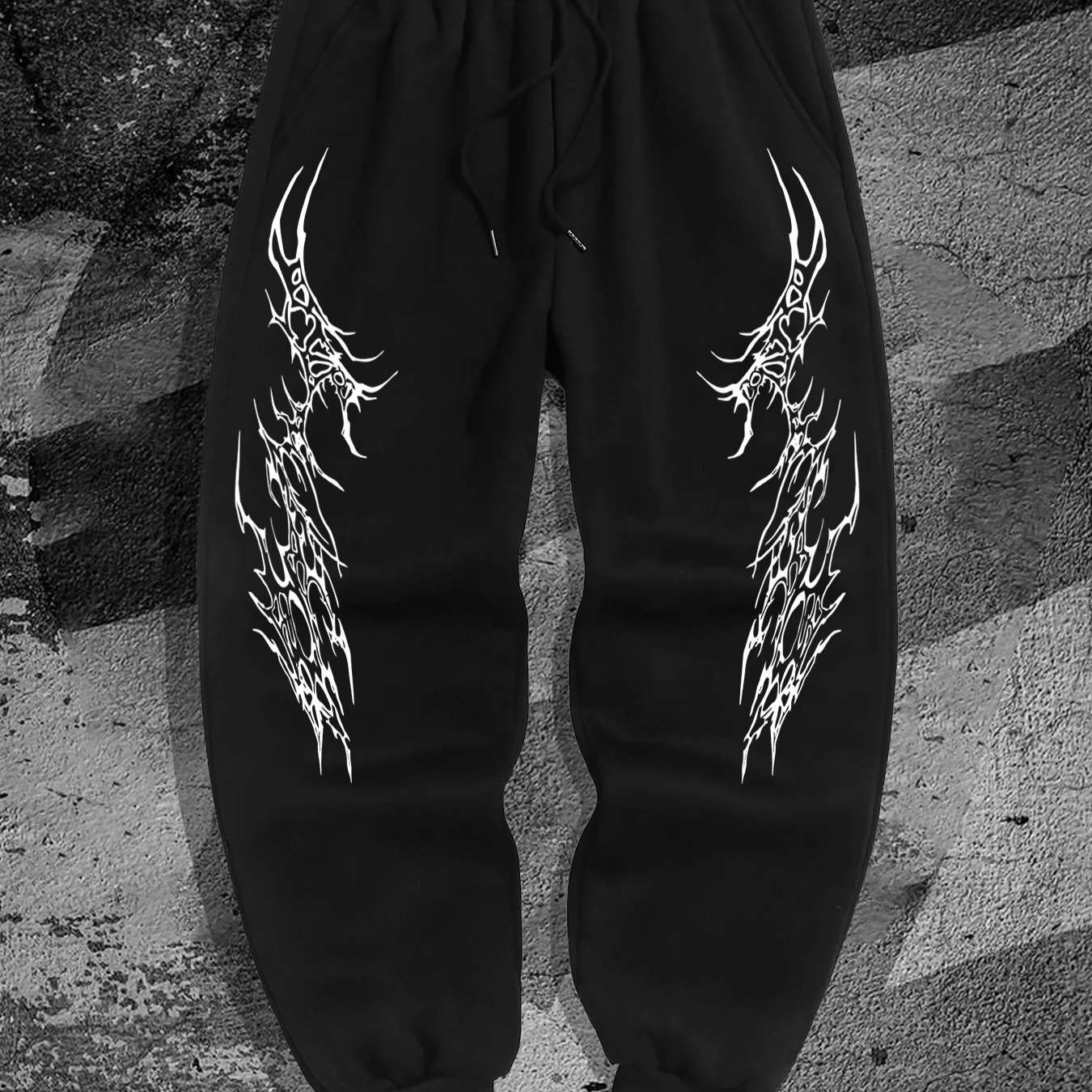 Image of Men's Gothic Style Jogger Pants - Casual Athletic Track Pants With Elastic Waist & Hem, Geometric Gothic Patterns Suitable For Gym,, Casual Attire - Hand Washable Winter- (), New Season