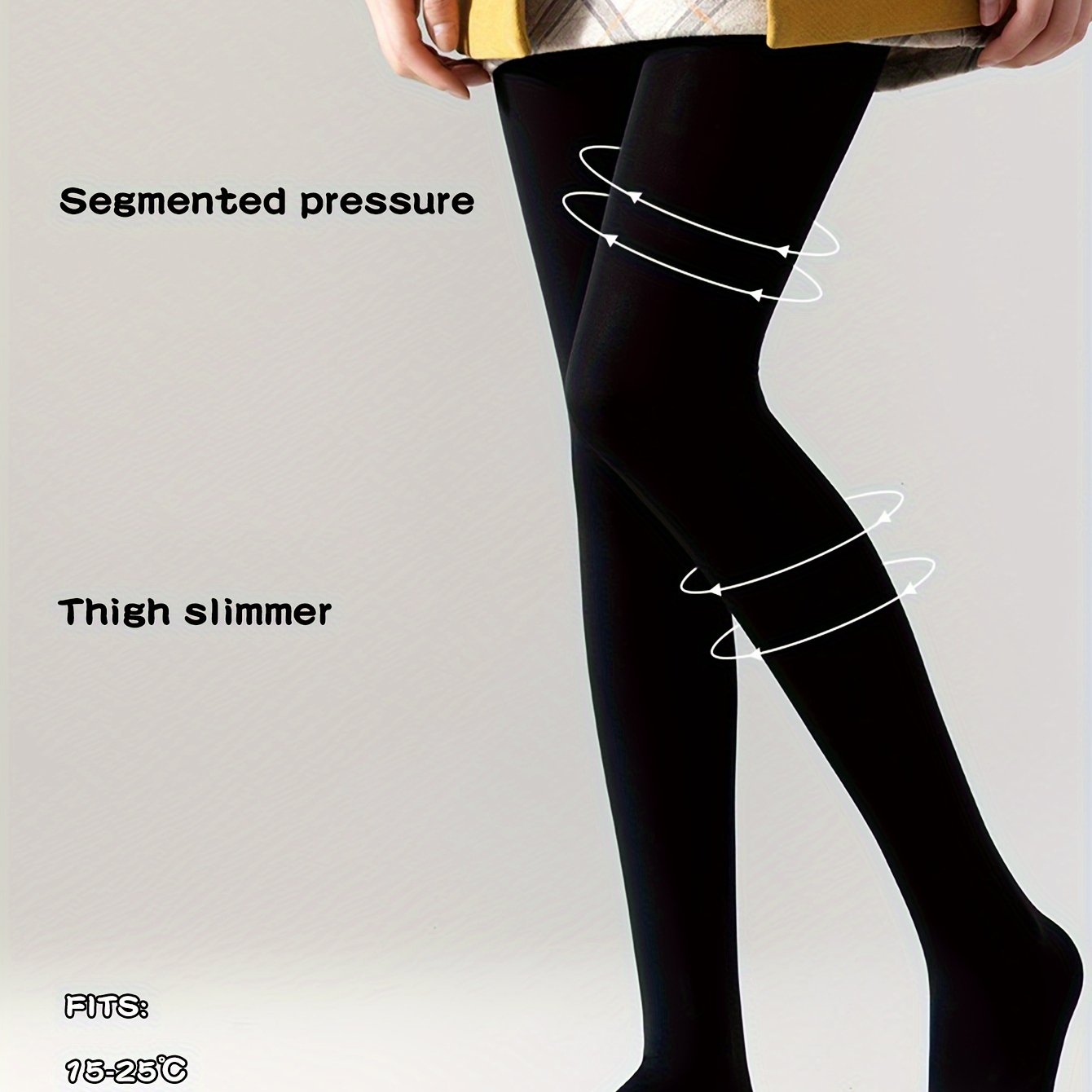 Image of 1pc Women's Spring/autumn Thin Black Seamless Tights, Leggings, Leg-shaping Bodystocking, Tight-fitting Pants