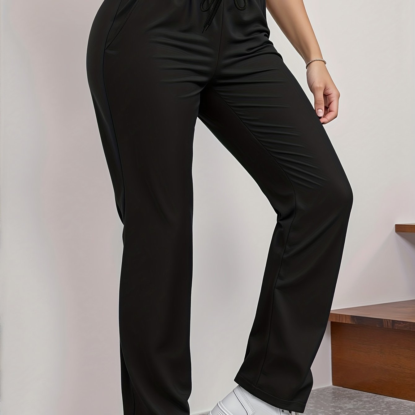 TEMU Women's Stretchy Breathable Sports Pants For Spring/summer, Lightweight Outdoor Hiking And Mountaineering Trousers, Comfortable Running Pants