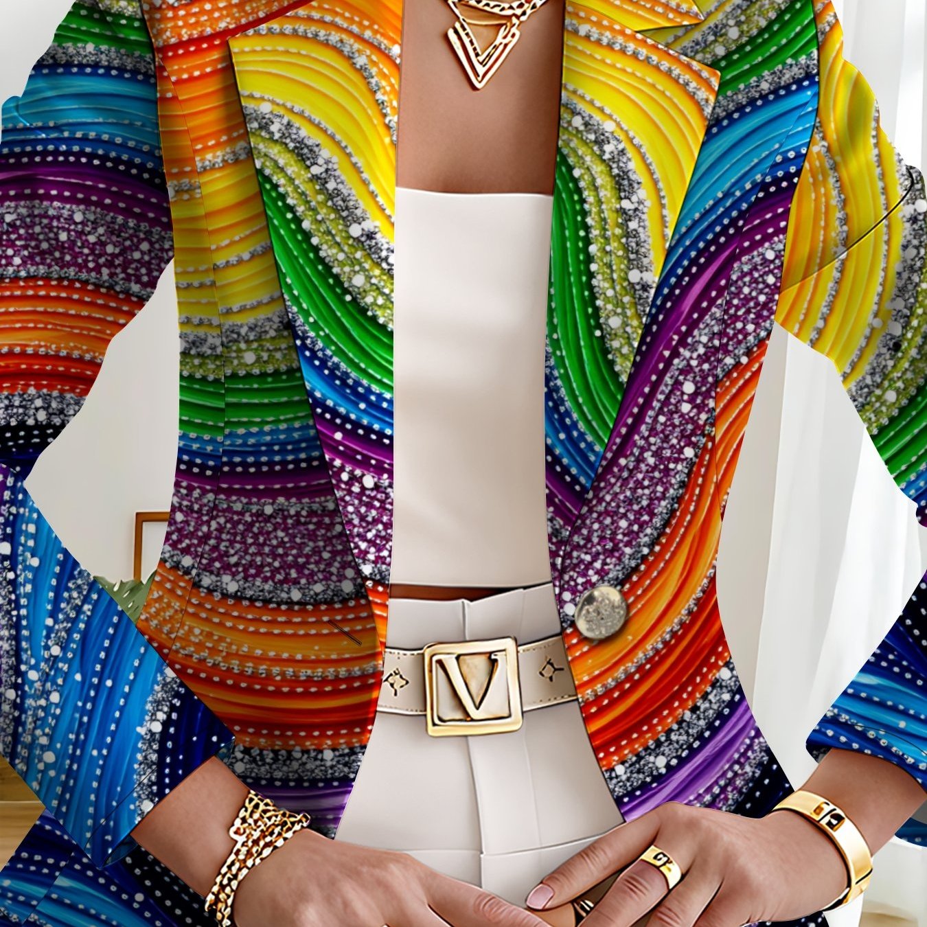 TEMU This Stylish And Elegant Women's Blazer Is Designed Specifically For And Autumn . As A Versatile Lapel Jacket, Suitable For A Wide Range Of