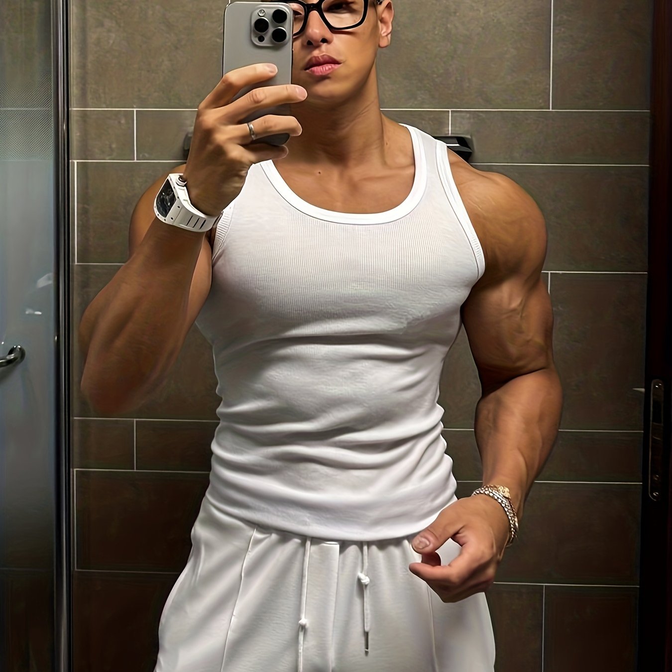E-shop Herren Ärmelloses Shirt Gym Weste - Enganliegendes Ärmelloses Rückenteil für Gewichtheben & Sommertraining - Atmungsaktives Geripptes