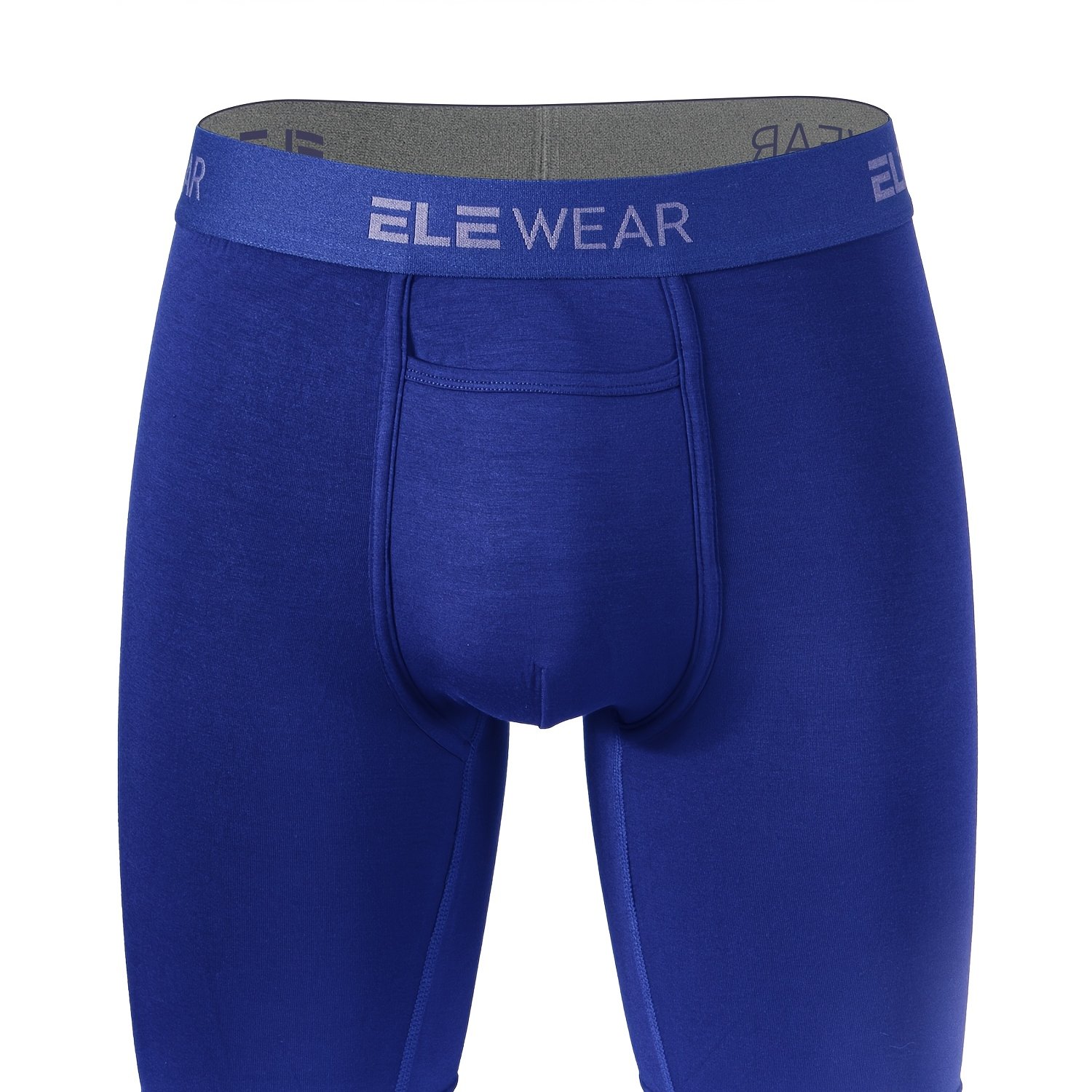 TEMU Plus Size Men's Modal Underwear - Open , Soft & Comfortable, Anti-chafe, Mid-stretch Fabric, Machine Washable, Solid Color For Sports & Casual