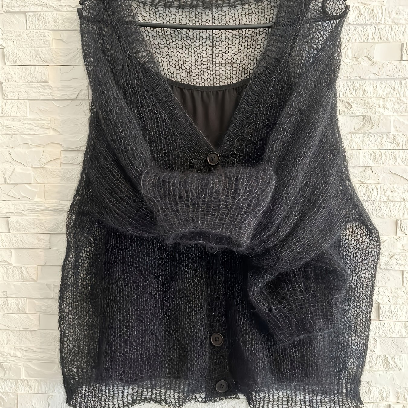 TEMU Cardigan da donna con scollo a V, capospalla monopezzo stile monopetto. Progettato per indossarlo e toglierlo , questo versatile capo traforato