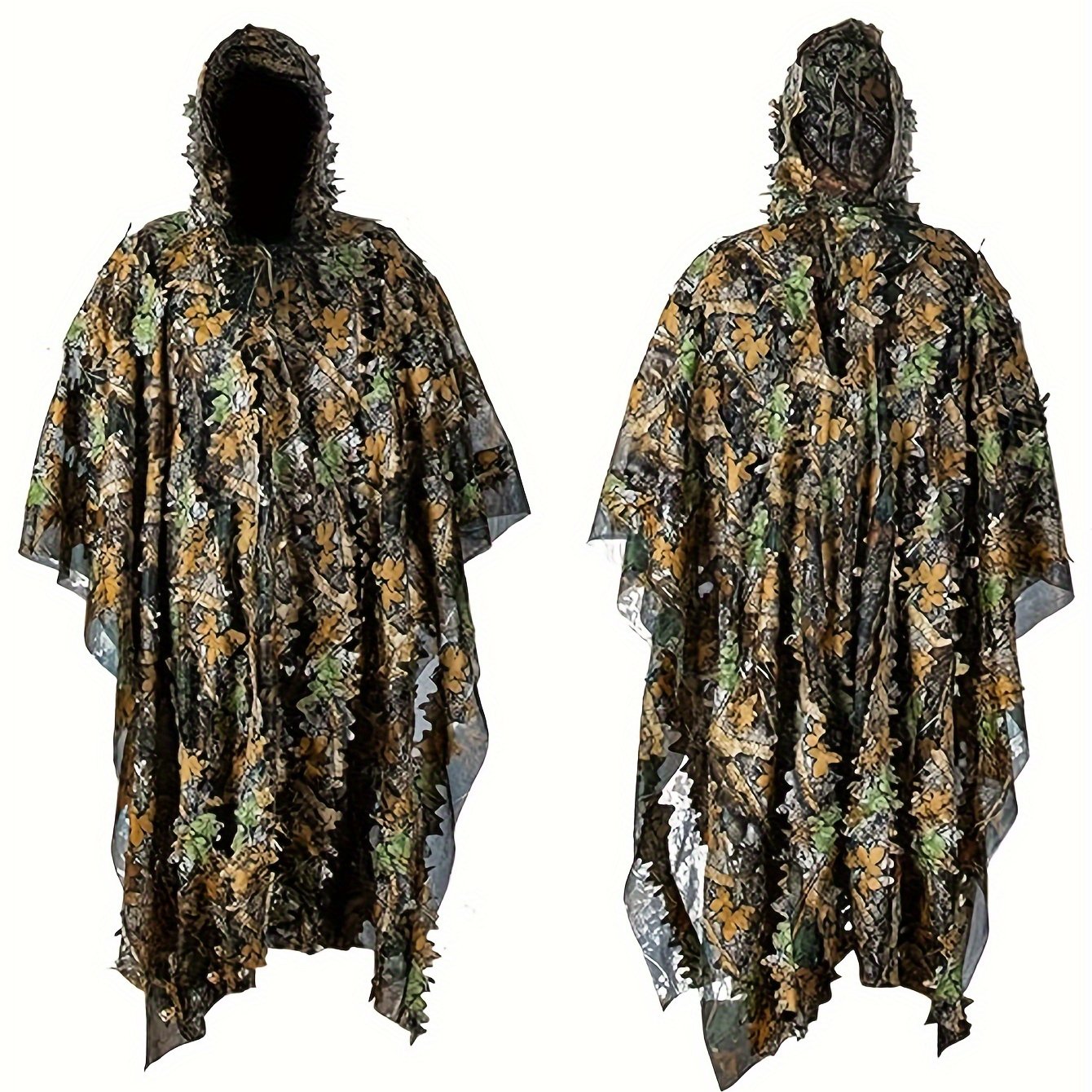 3d Maple Leaf Cloak Ghillie Suit Survival Game Net Hood Combat Outfit Halloween Cosplay Wear Perfect For Outdoor Birdwatching Hunting, Outdoor Activities, Games Etc. S-