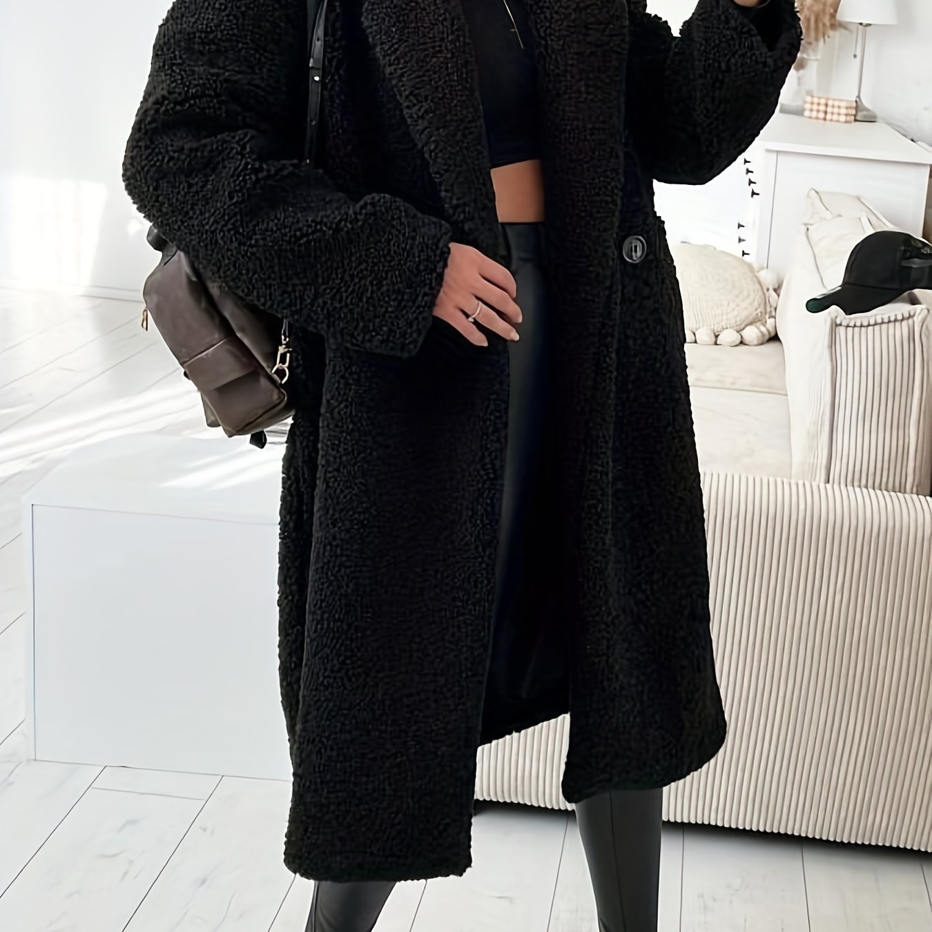 Women's Fashion Mid-length Warm Coat For Autumn And Winter, Double-breasted Outerwear Ll168