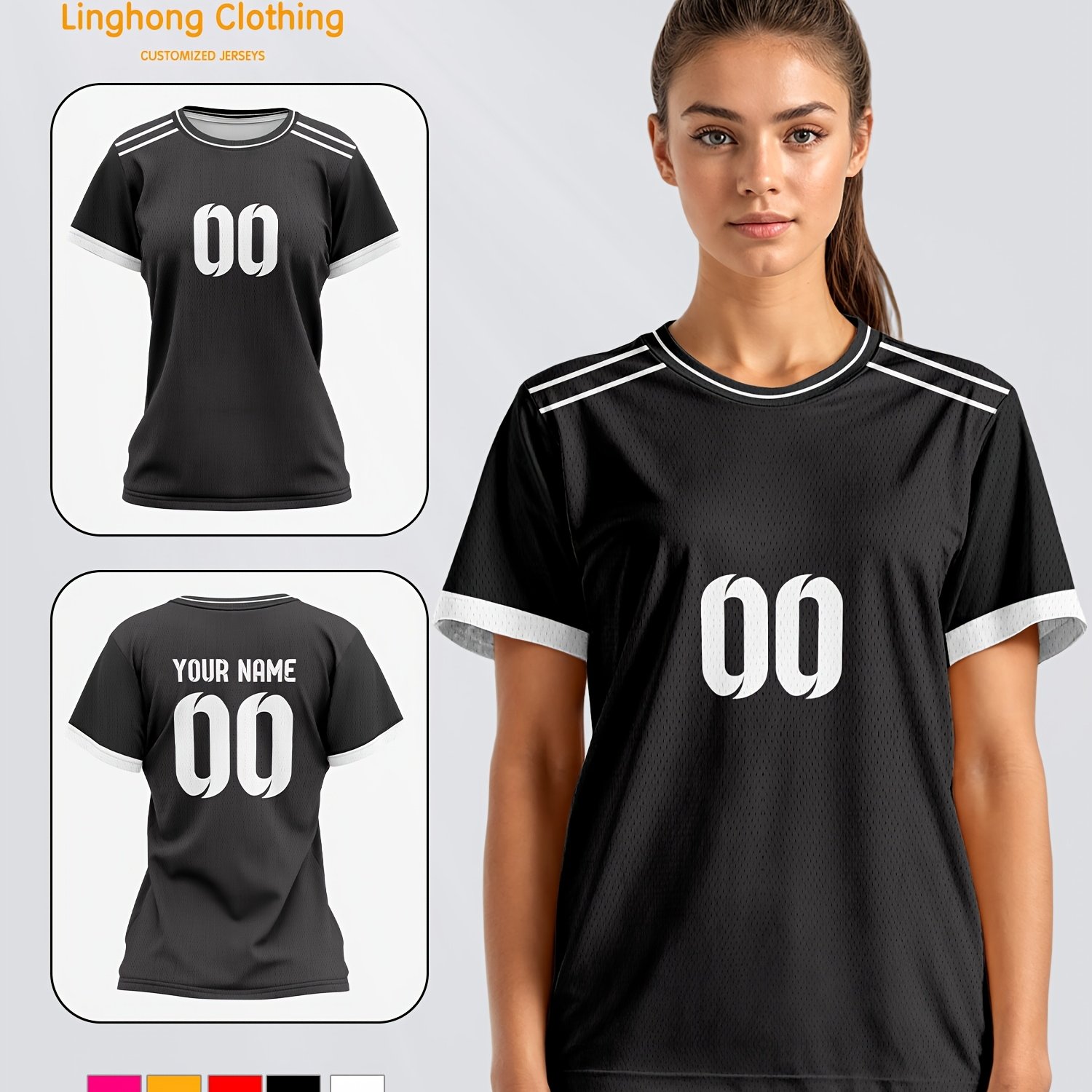 TEMU Customized , Ladies' T-shirts, Football Shirts And Shirts, Team , Exercise, Fitness, , Ventilation, Quick Drying And Daily Leisure.
