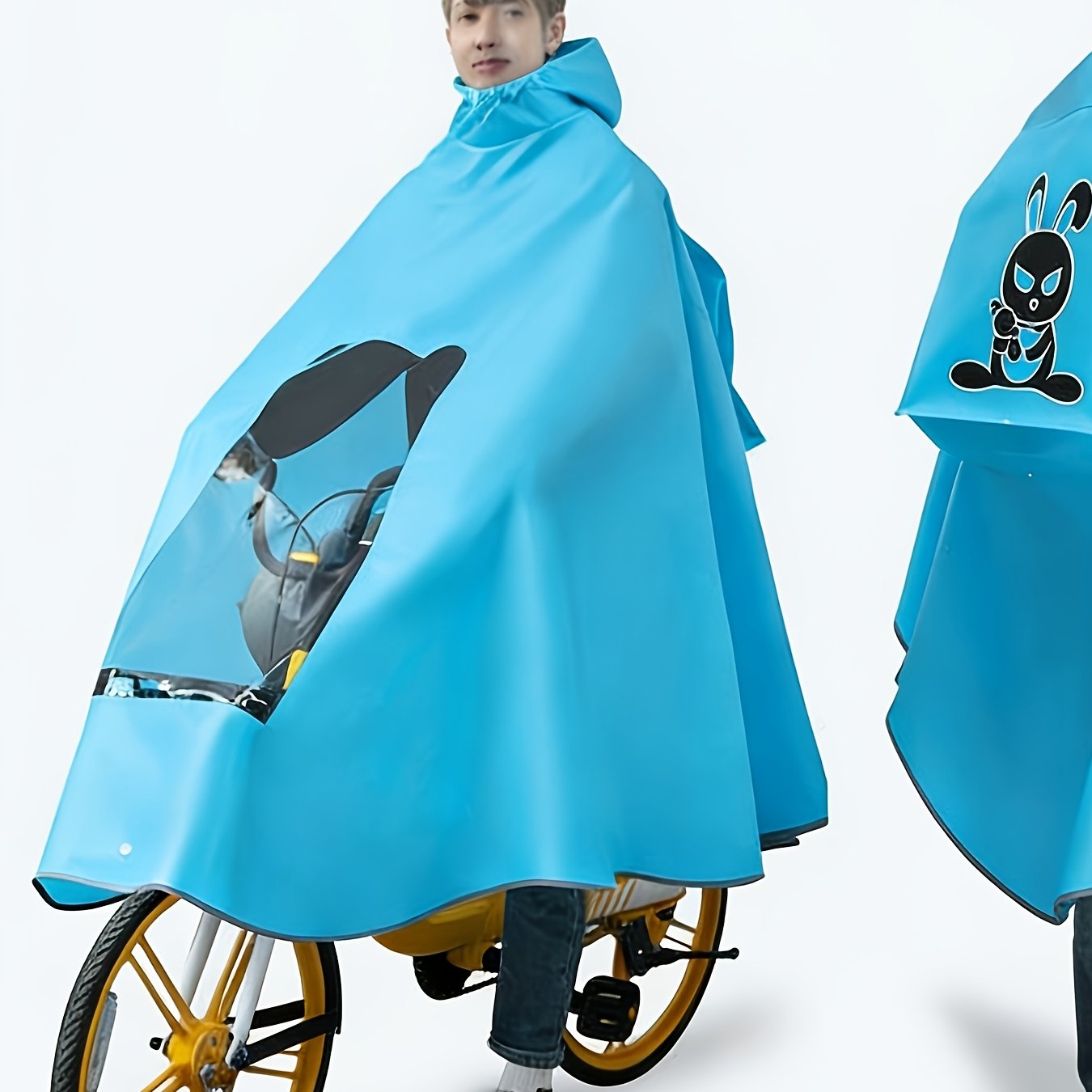 TEMU New Raincoat For Electric Bikes And Battery Bikes, Wholesale Adult Full-body Heavy Thickened And Extended Motorcycle Rain Cape