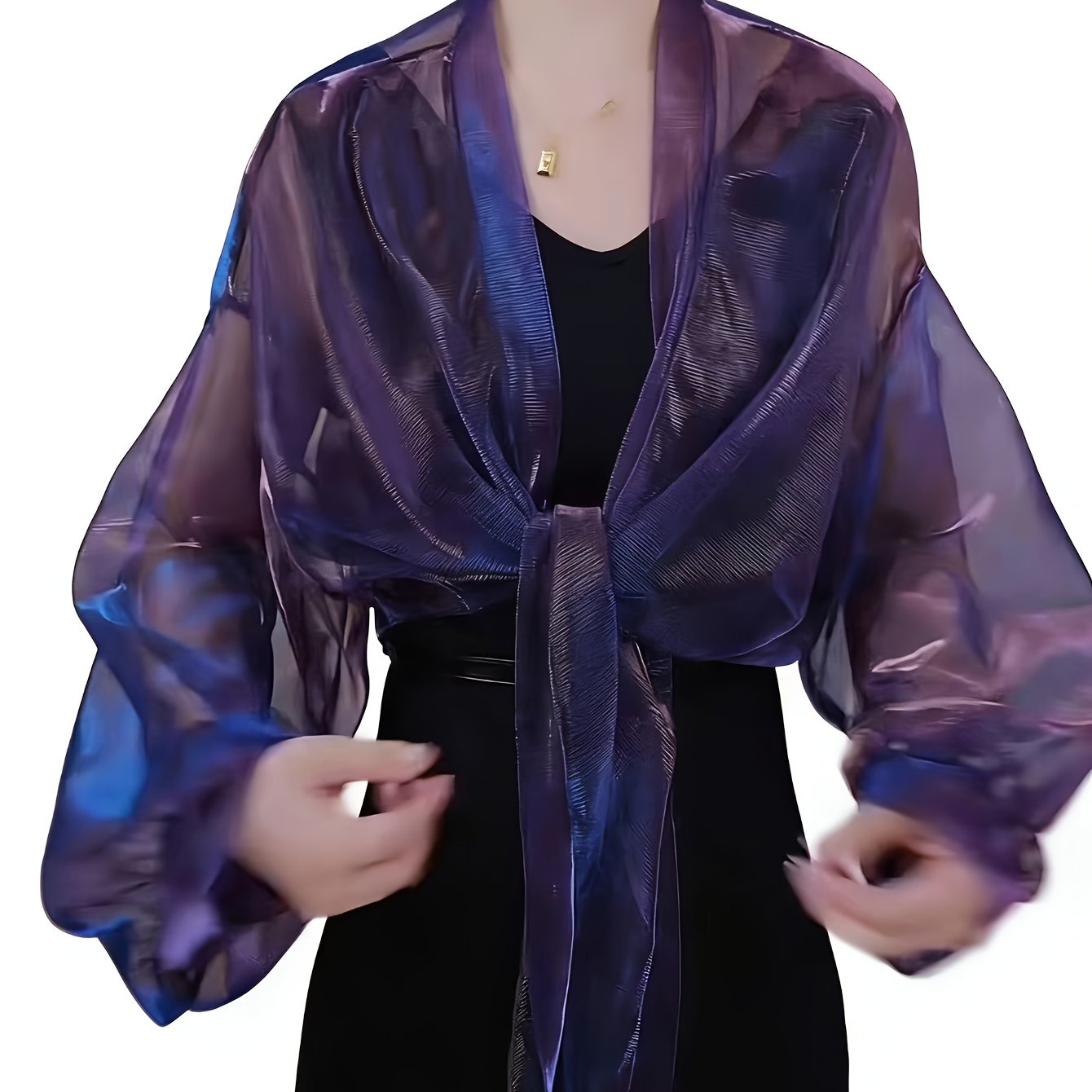 TEMU Plus Size, High-end Spring/summer/autumn Fashion Sun-shading Gradient Color Shawl, Versatile Summer Lightweight Solid Color Women's Long
