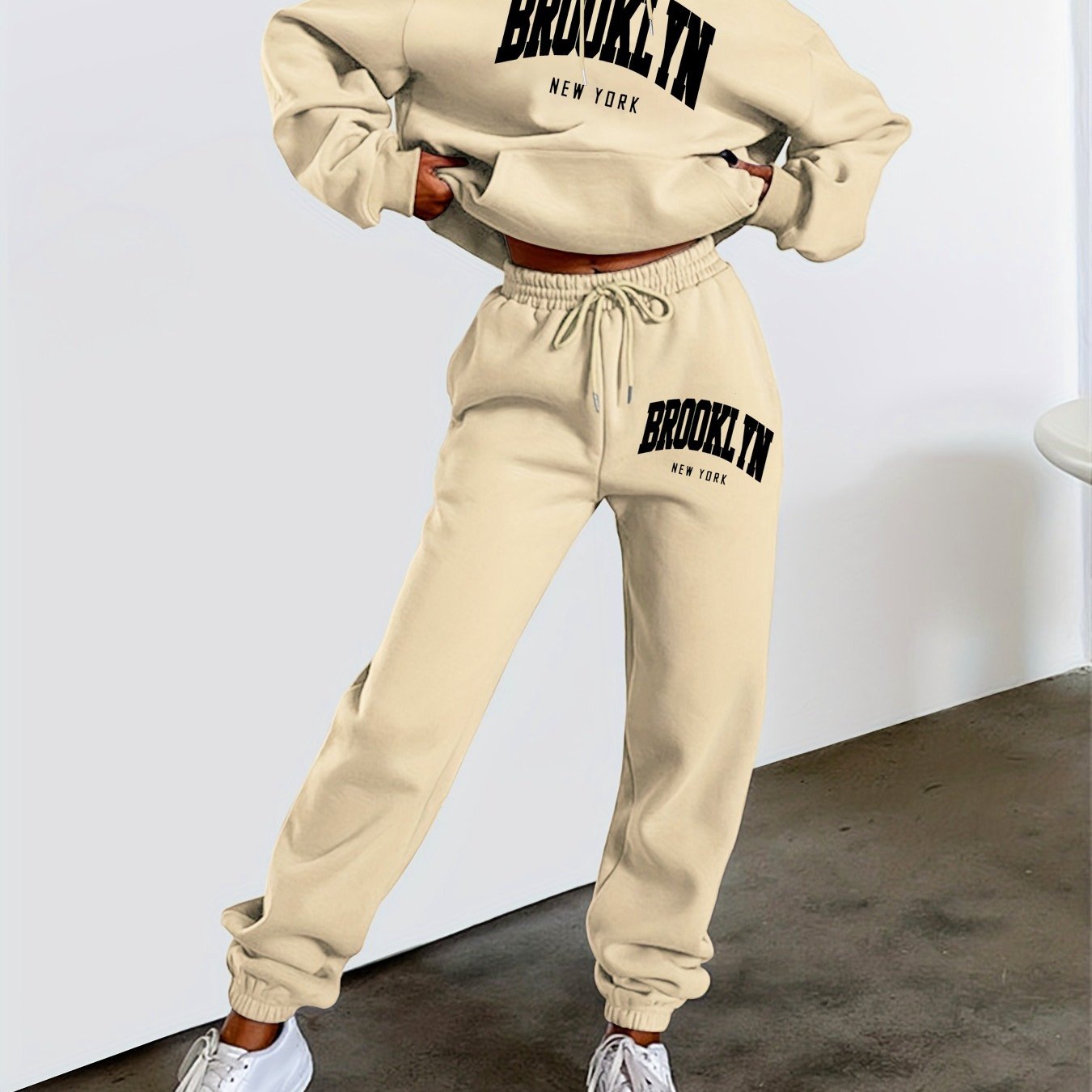 TEMU Conjunto de Sudadera Casual con Estampado para Mujer