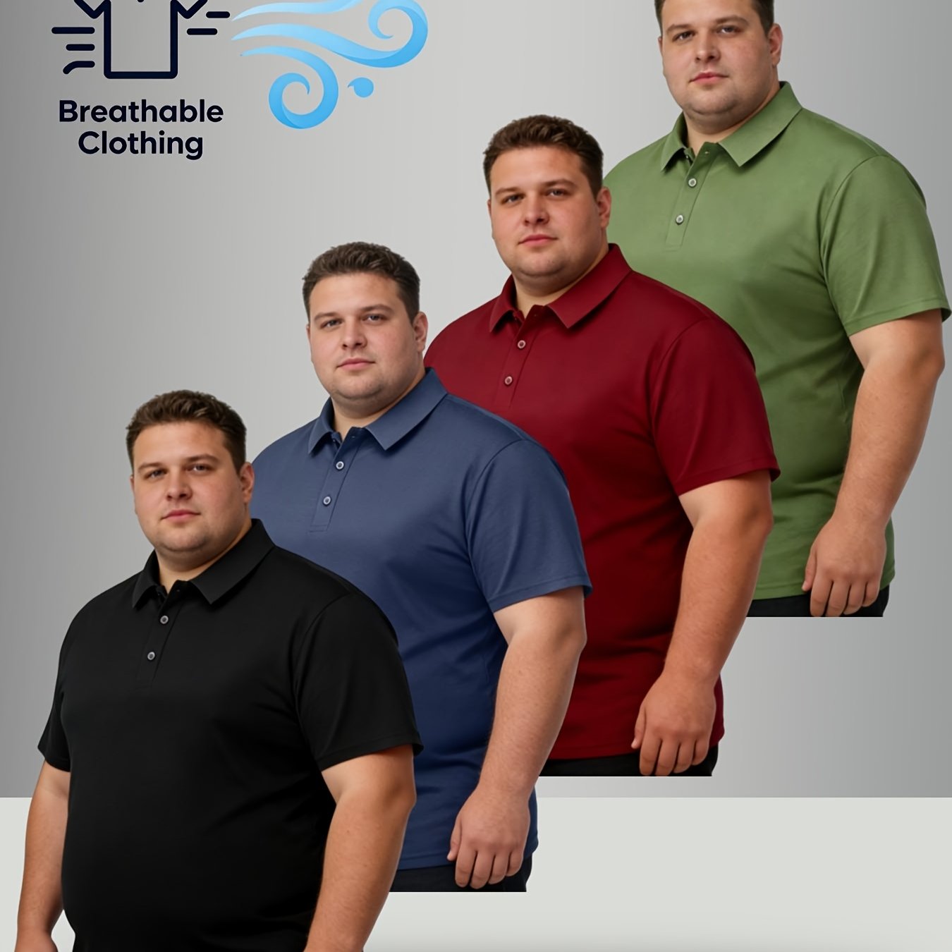 TEMU 4pcs Mixed Color Men' Color Easy Short-sleeved Shirt, Light And Comfortable Fabric, Breathable, Machine Washable Without Fading, Versatile For