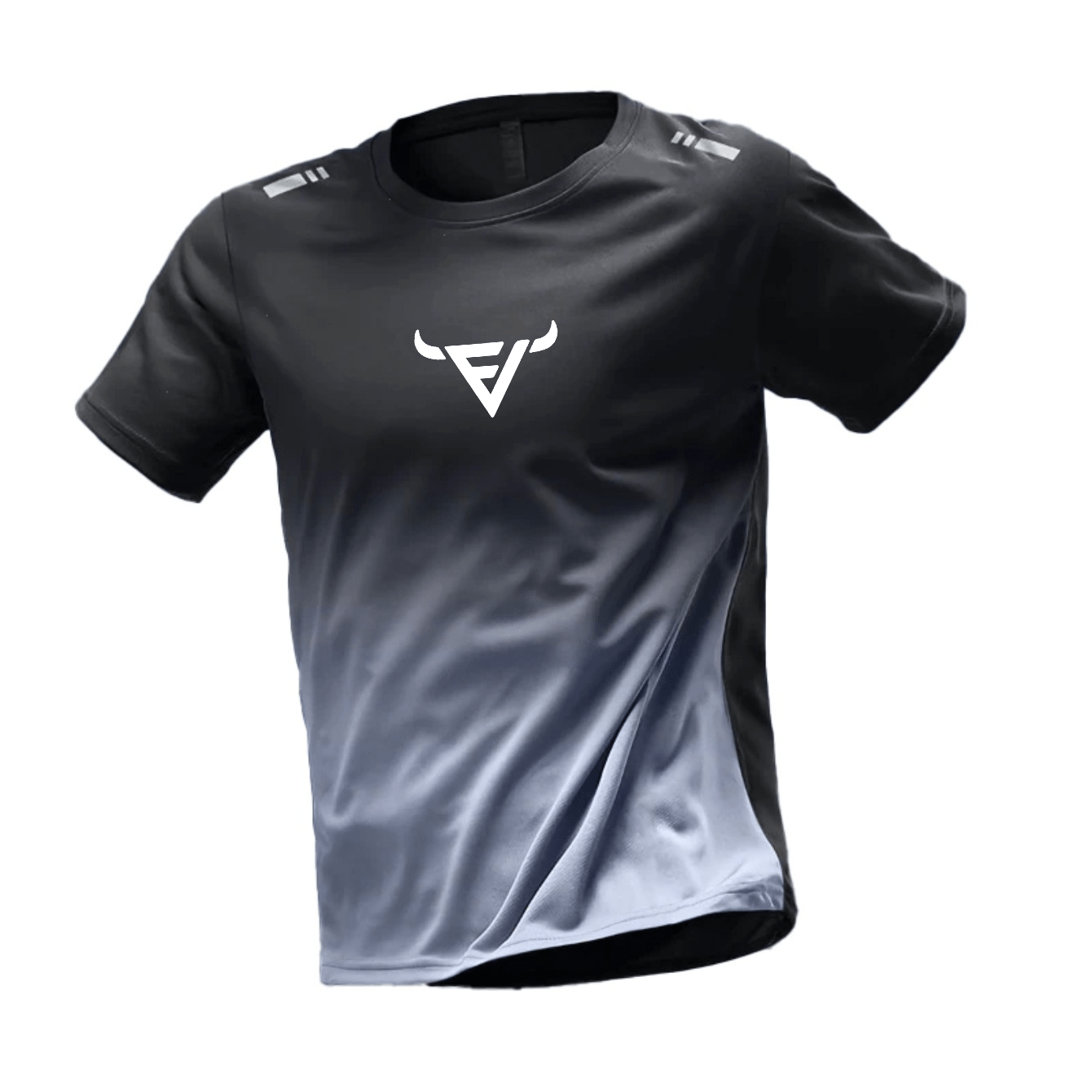 TEMU Men's Summer Gradient Color-block Quick-dry Crew Neck Short-sleeve Breathable Lightweight Training Sports T-shirt