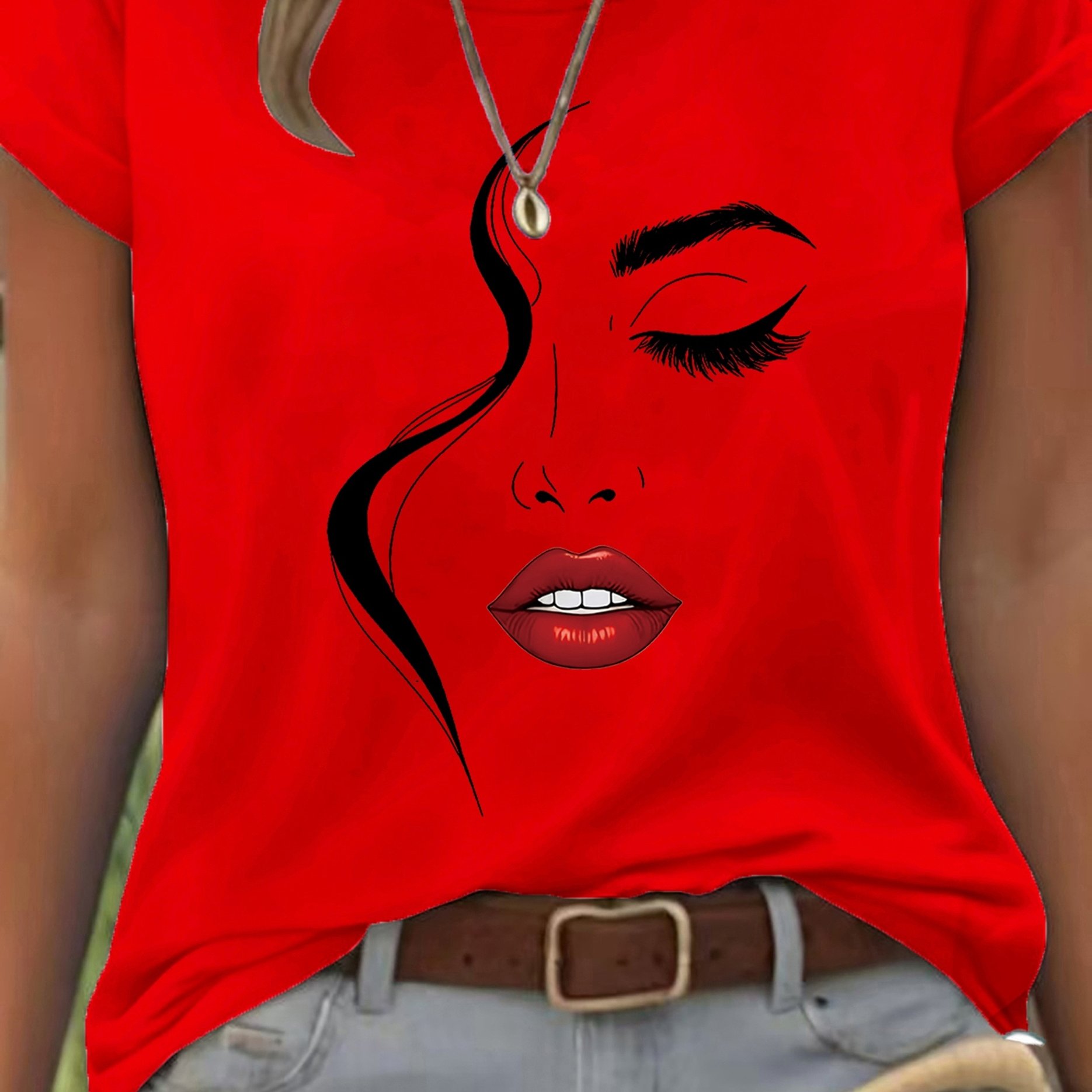 Women's Blend T-shirt - , Soft Breathable, Casual Daily Wear, Classic Crew Neck, Versatile For Any Outfit, Multiple Colors, , Machine Washable, Xs-xxl
