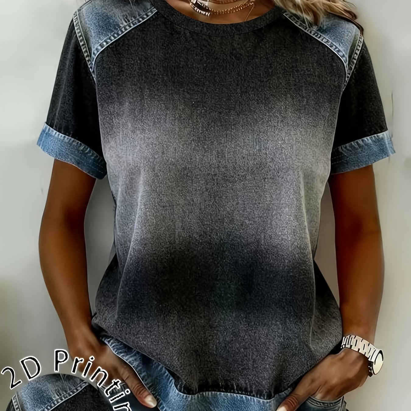 E-shop [Bedruckte Hose - Kein Jeansstoff] Wilderness Orienteering - Damenmode Frühling und Sommer Neue Damenbekleidung, Denim, Amerikanischer Retro