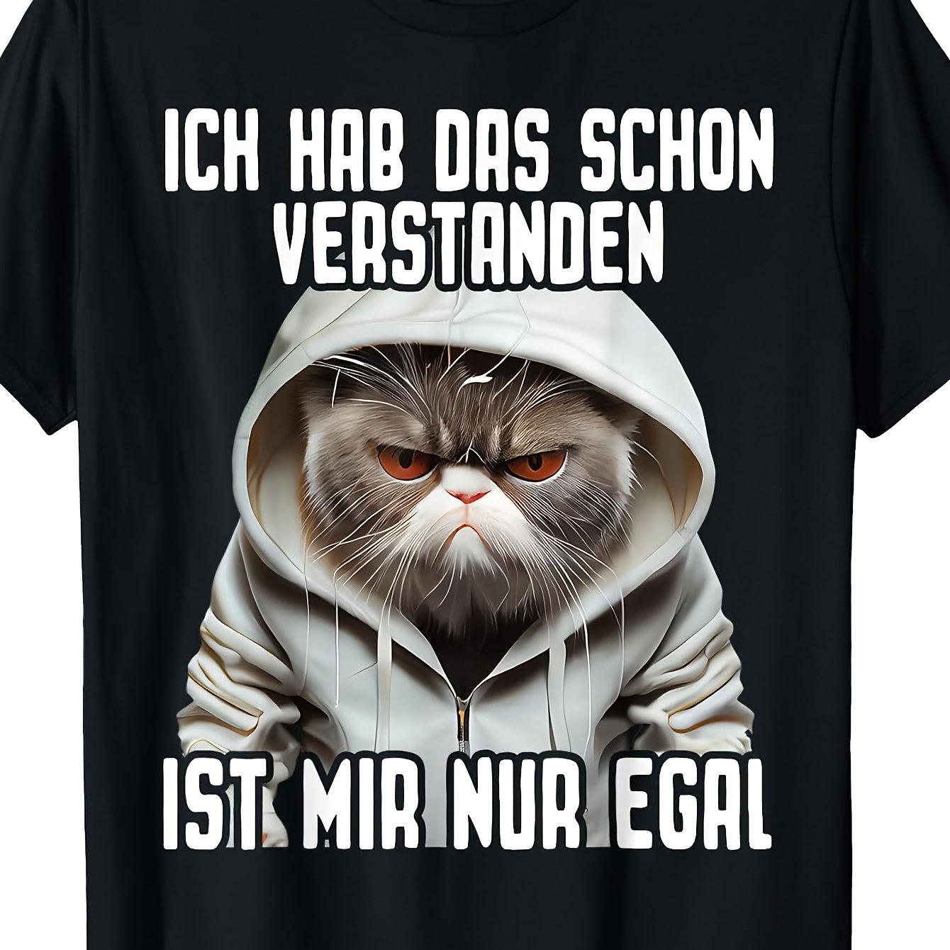 Cute Cat T-shirt With German Text I Already It To Me 1 T-shirt Funny Perfect For Home Outdoor Gifting Work Birthdays Valentine's Day Mother's Day All Sizes Unisex