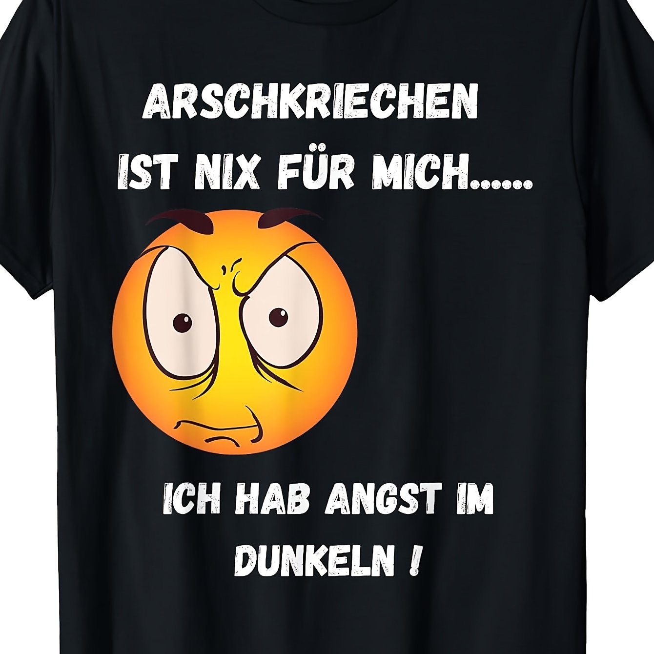 T-shirt "arschkriechen Ist Nix Für Mich" Funny Slogan Print - Oversized Casual Round Neck Tee Suitable For, Wear, Humorous Gift For Language & Everyday Outfits