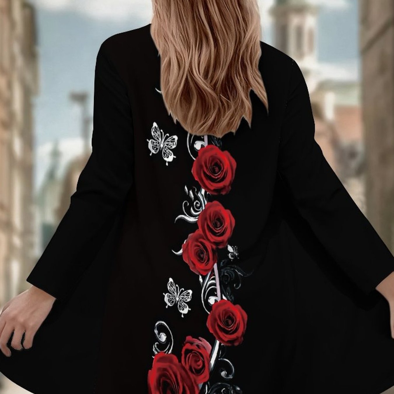 Plus Size - Plus Size - Spring And Autumn Oversized Women's Long Sleeve Cardigan Coat - Classic Trendy With Printed Design, Perfect For Daily Wear, Office, And Travel