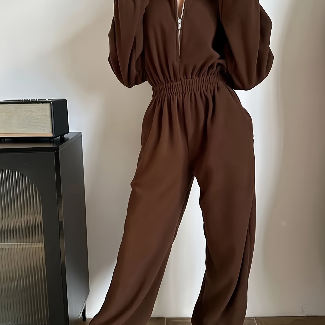 TEMU Ensemble Automne Hiver Mode Western Décontractée Comprenant une à Manches Longues et un Pantalon Long pour Femme
