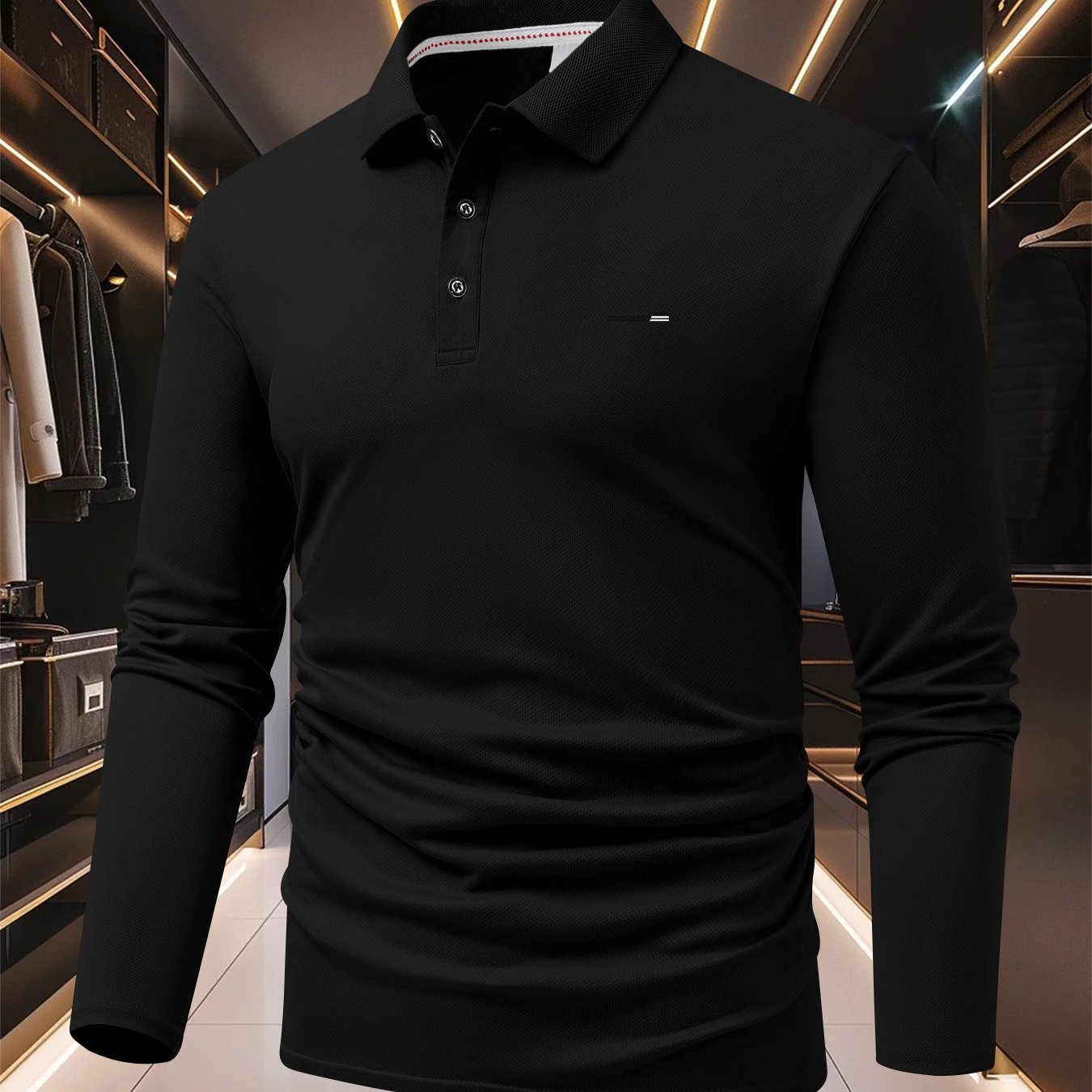 TEMU Men's Shirt, Regular Fit , 100% Polyester, Breathable And Quick-drying