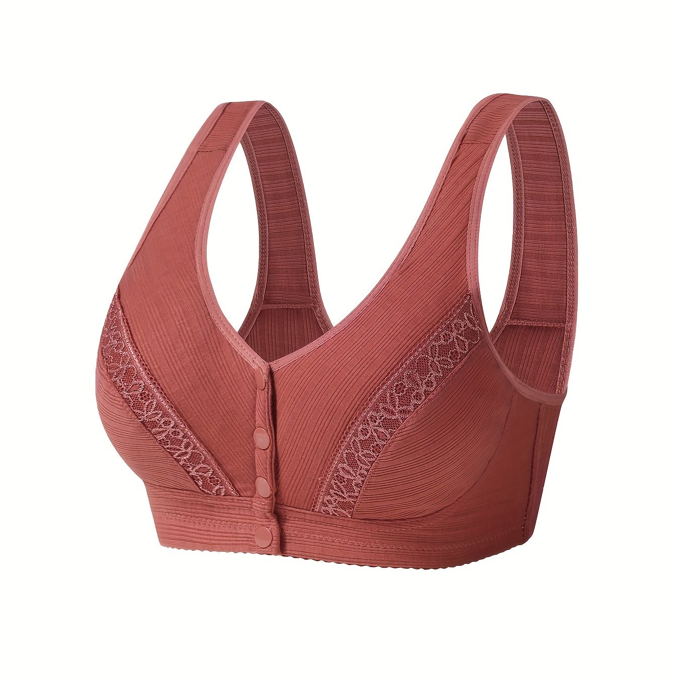 Front Buckle Wireless Bra Comfy Breathable Full Coverage Bra - Temu