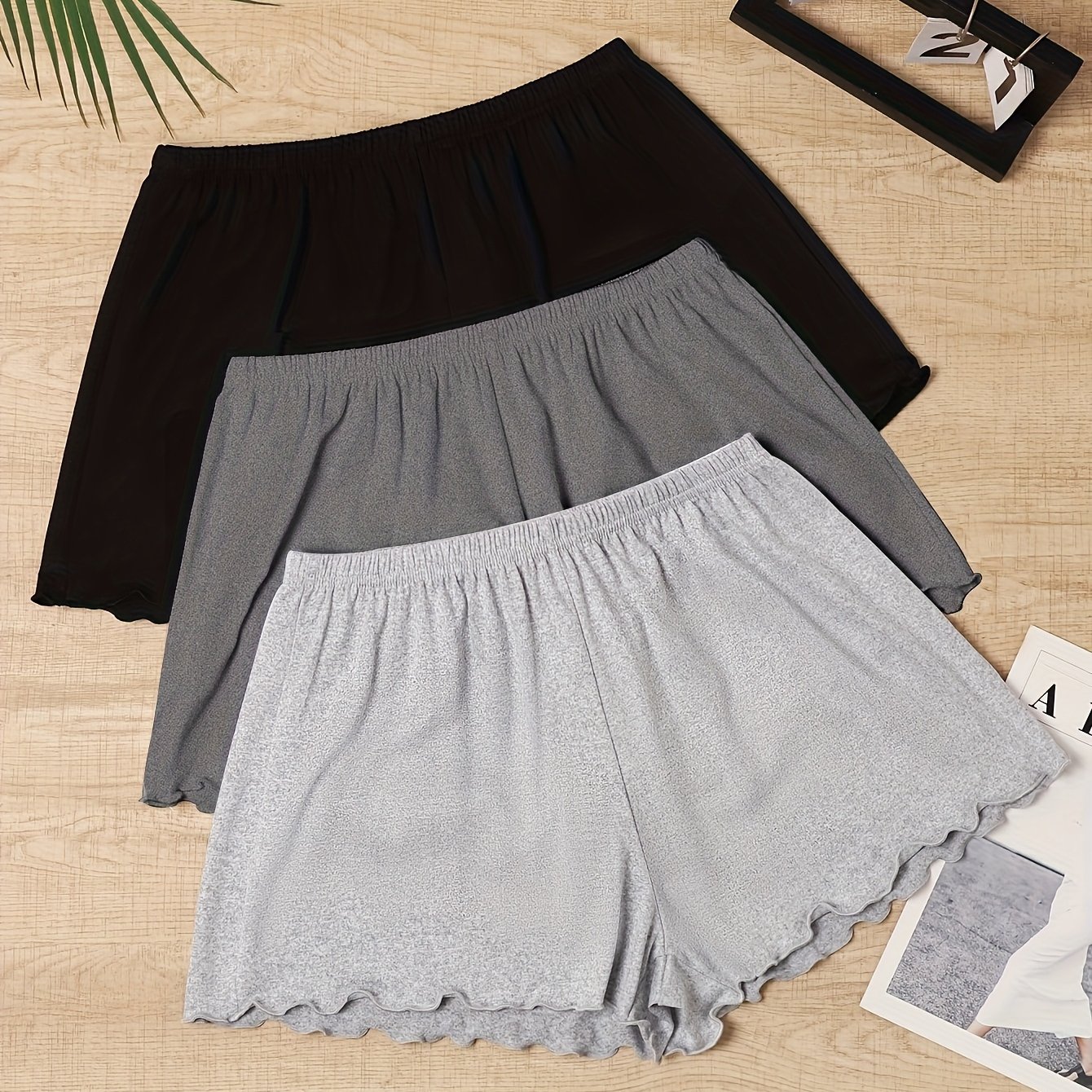 TEMU Shorts da estivi casual per donne in , set di tre pezzi adatti a e indossabili anche
