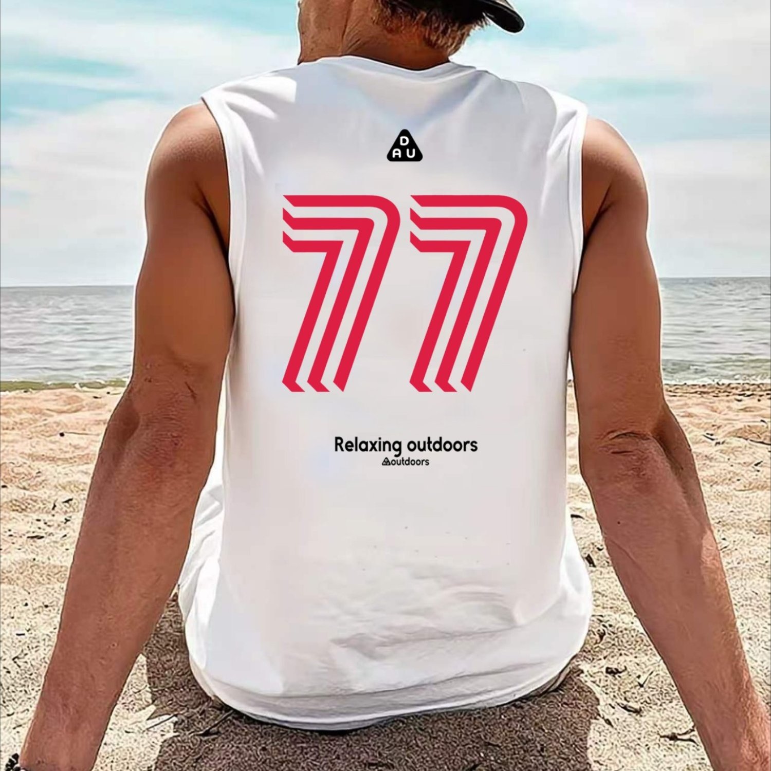 TEMU Men's Quick- Tank Top Made Of Polyester, Breathable, Sleeveless Shirt For Gym Workouts And Running Training
