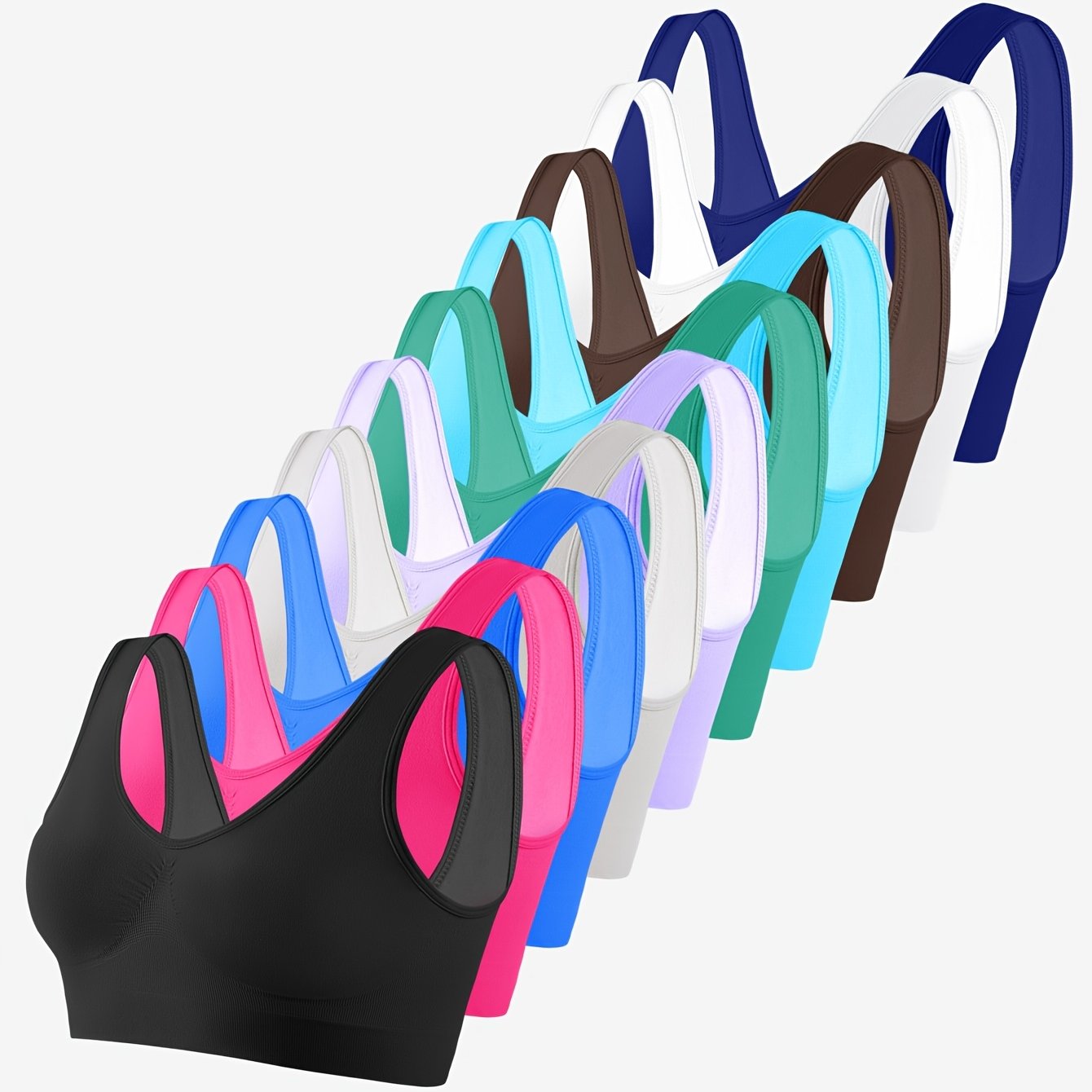 Image of 10-pack Seamless High-elastic , Comfortable And Breathable Sleep Vest, Fashionable And Versatile Women's Underwear