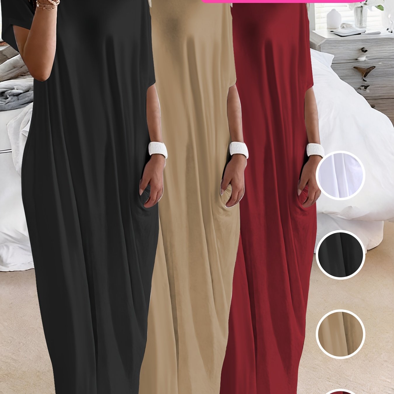 3pcs Random Color Spring Summer Autumn New Women's Dresses