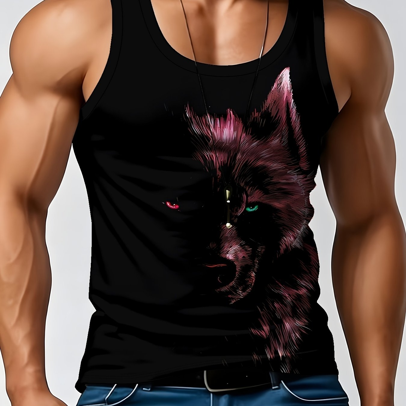 TEMU Men's Summer Sleeveless Shirt - Loose Fit Workout Tank Top With Back, Breathable Gym Shirt Suitable For Training, Casual Wear & Outdoor