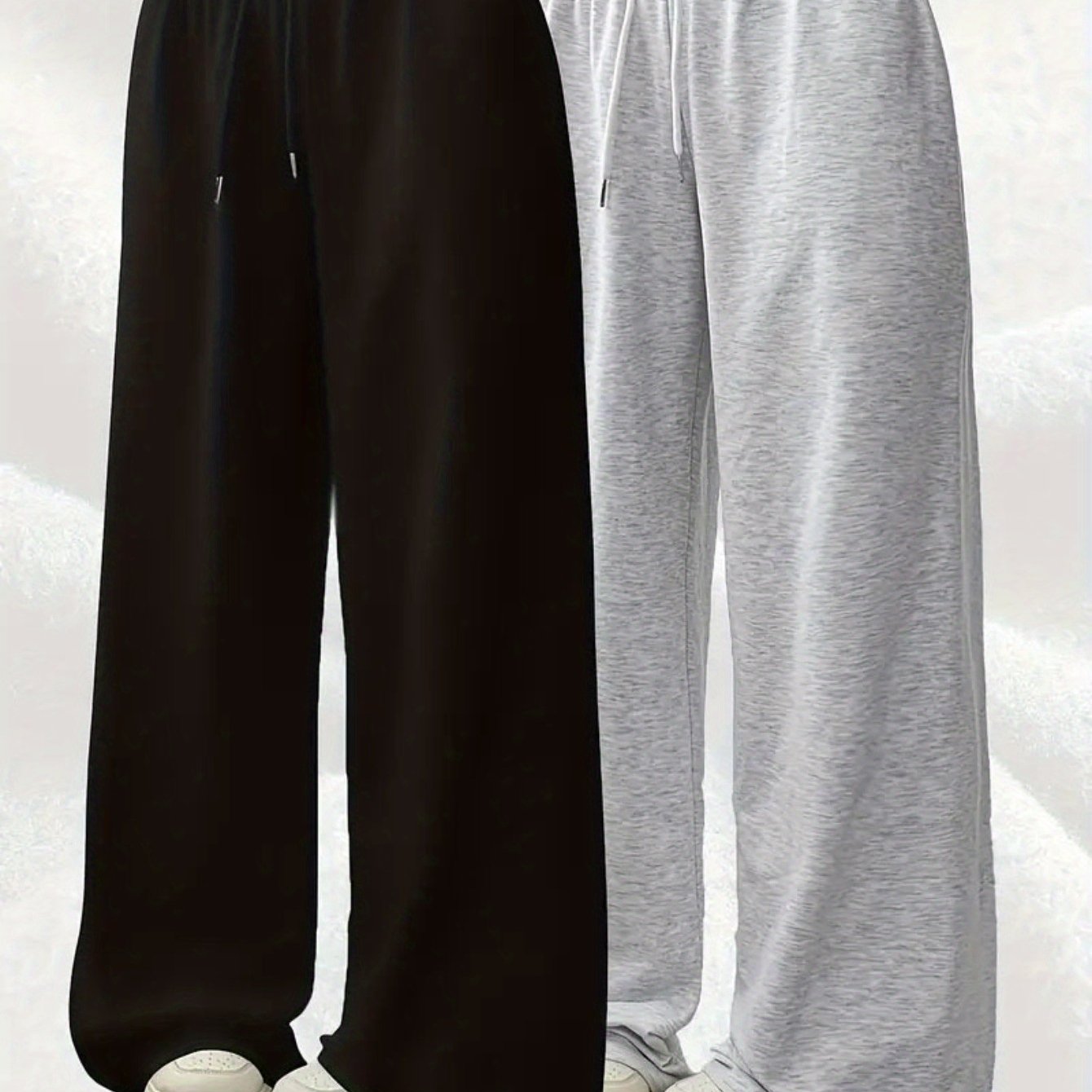 Image of 2pcs Set Of European And American Women's Fashion Versatile Casual Athletic Long Pants