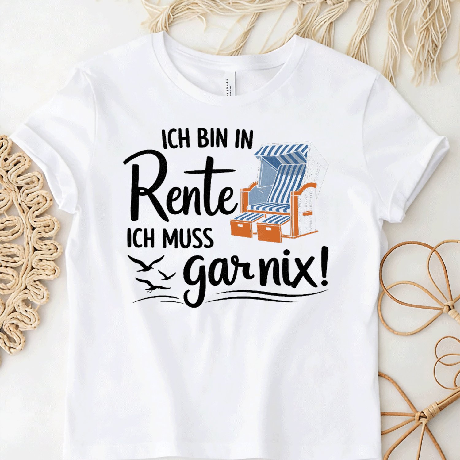 T-shirt With Text 'ich Bin In Rente Ich Muss ' For Men Women Unisex Funny T-shirt