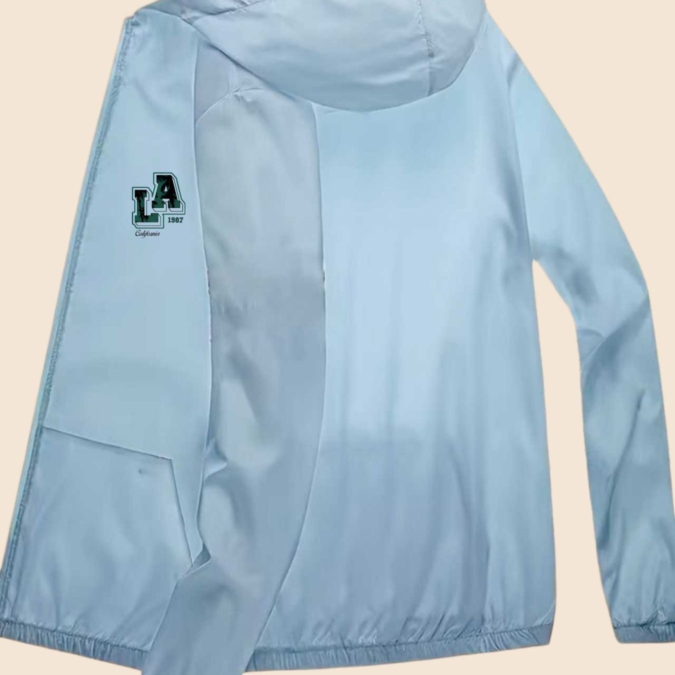 TEMU Men's Lightweight Windproof Jacket/ Outdoor Sports Windbreaker/ Thin, Breathable, Quick-dry/ Machine Washable, Suitable For Outdoor Activities,