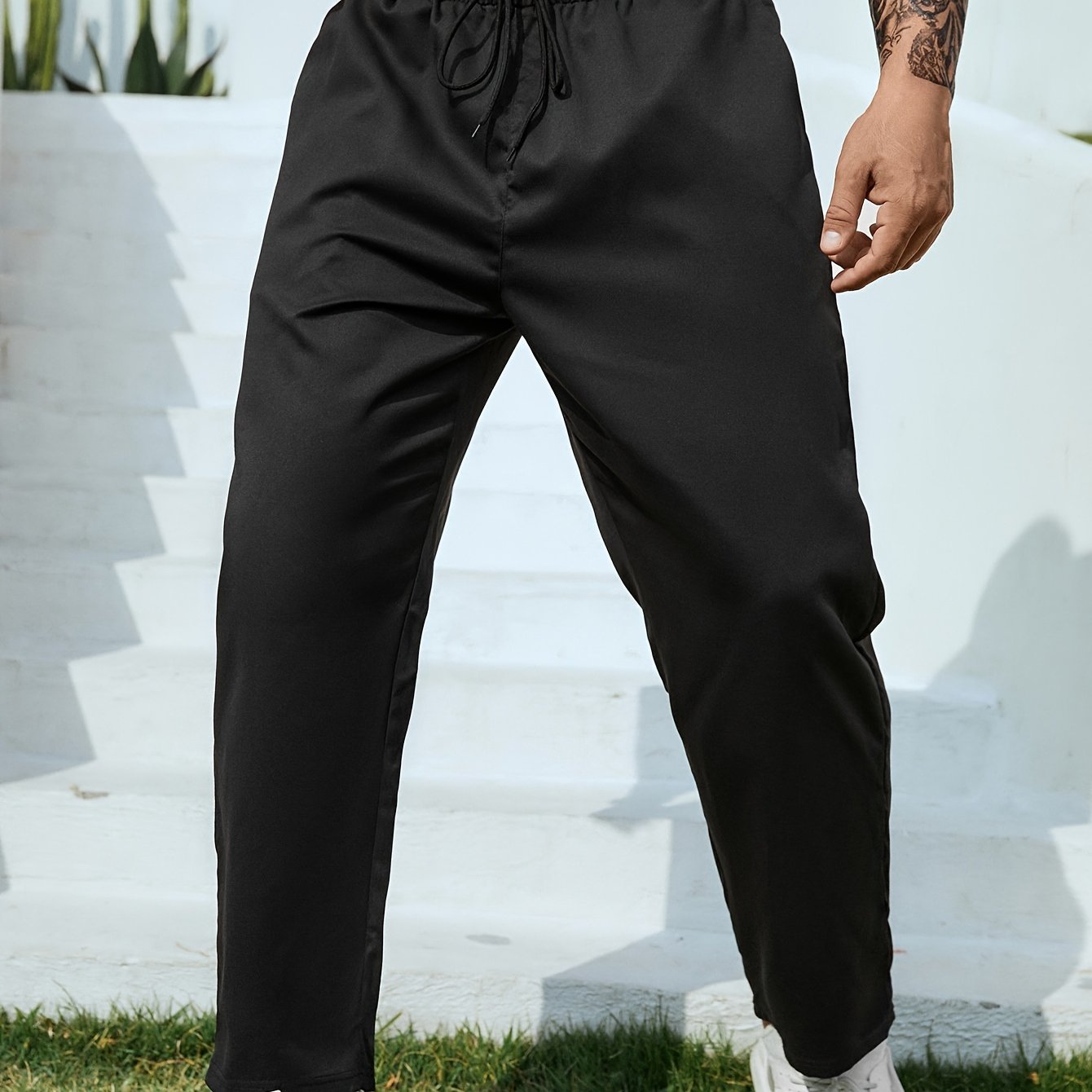 Plus Size Men' Casual Fashion Pants For Winter, Men's Clothing, Plus Size