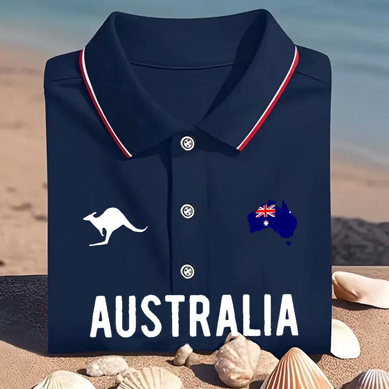 TEMU Men's New Summer Short-sleeve Shirt Featuring An Australian-themed , Casual Wear Or As A Birthday Gift. This Breathable And Comfortable Is