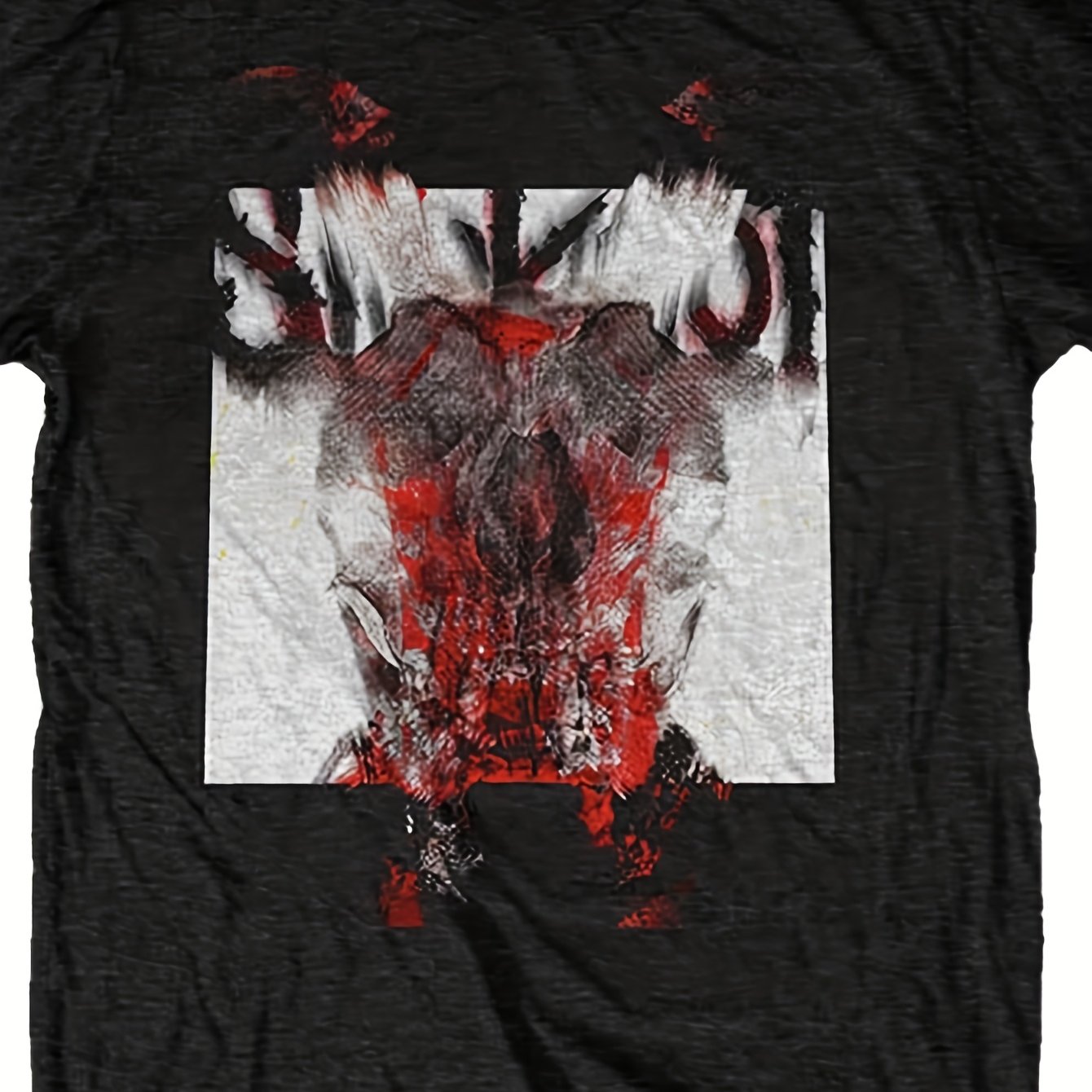TEMU Men's Fit T-shirt With Devil Logo And Back Print, Size