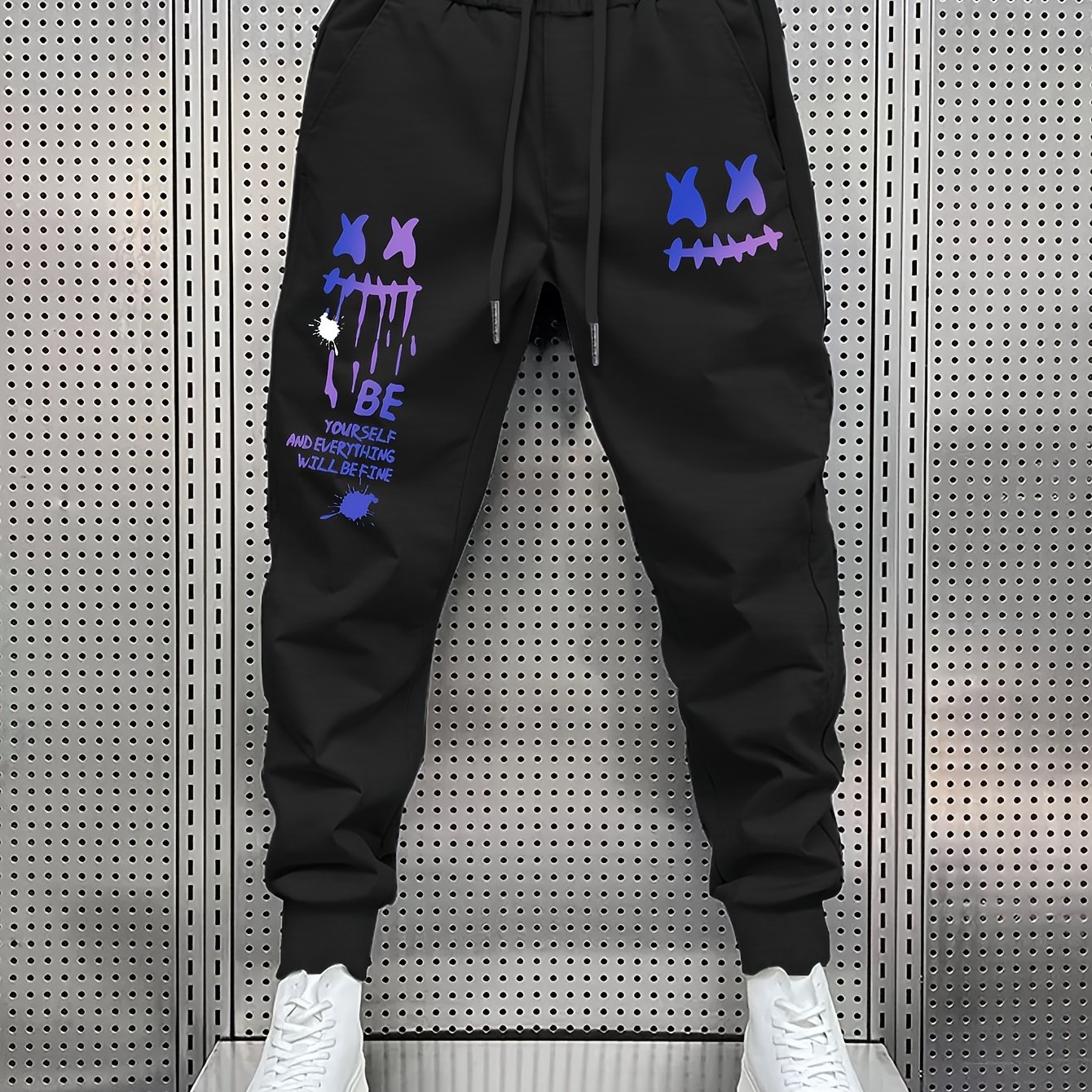 TEMU Fashionable Trendy Autumn/winter Printed Lightweight Trousers, Skin-friendly, Well-fitting, And Reasonably