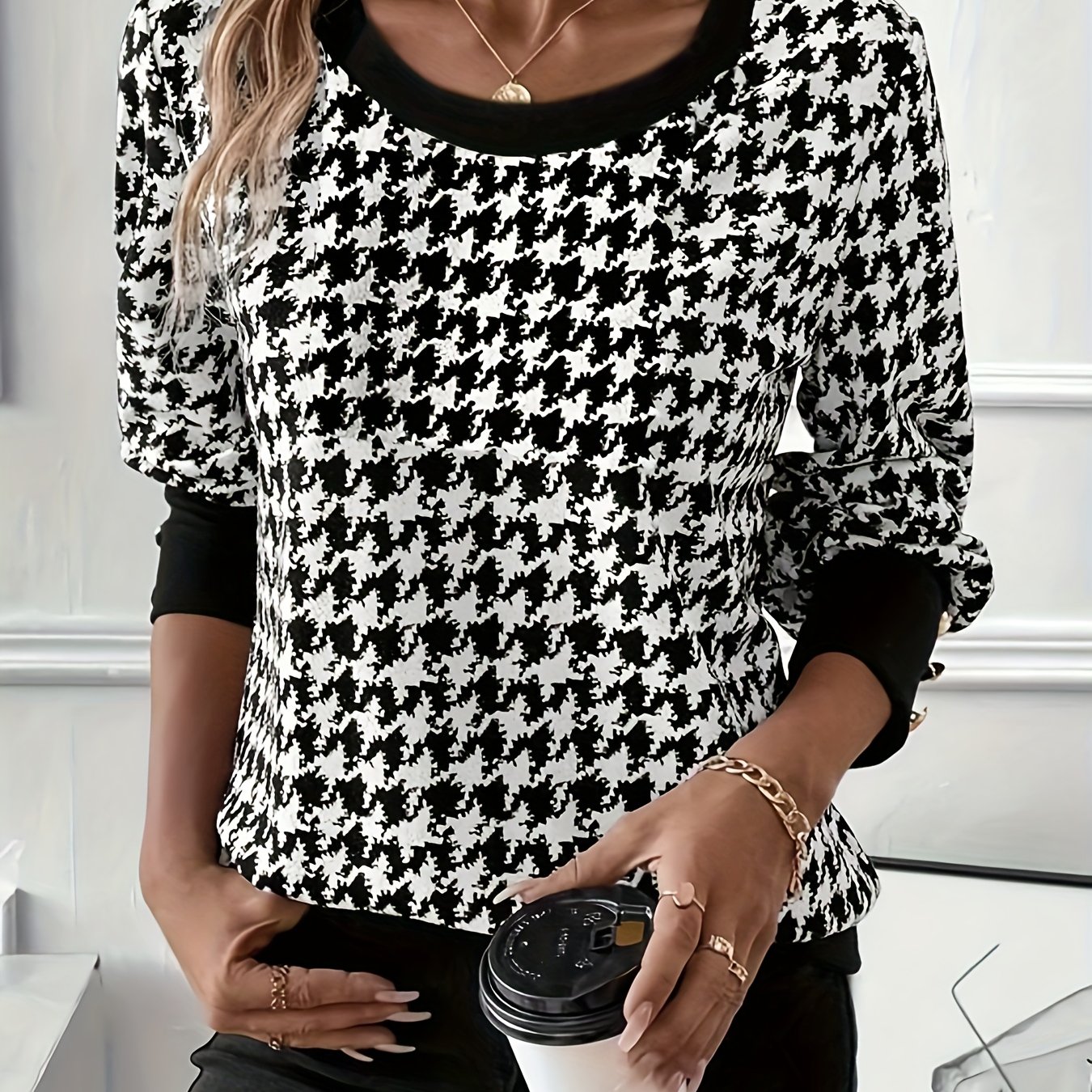 Loose-fit Casual T-shirt, Long-sleeve T-shirt, Crew-neck T-shirt