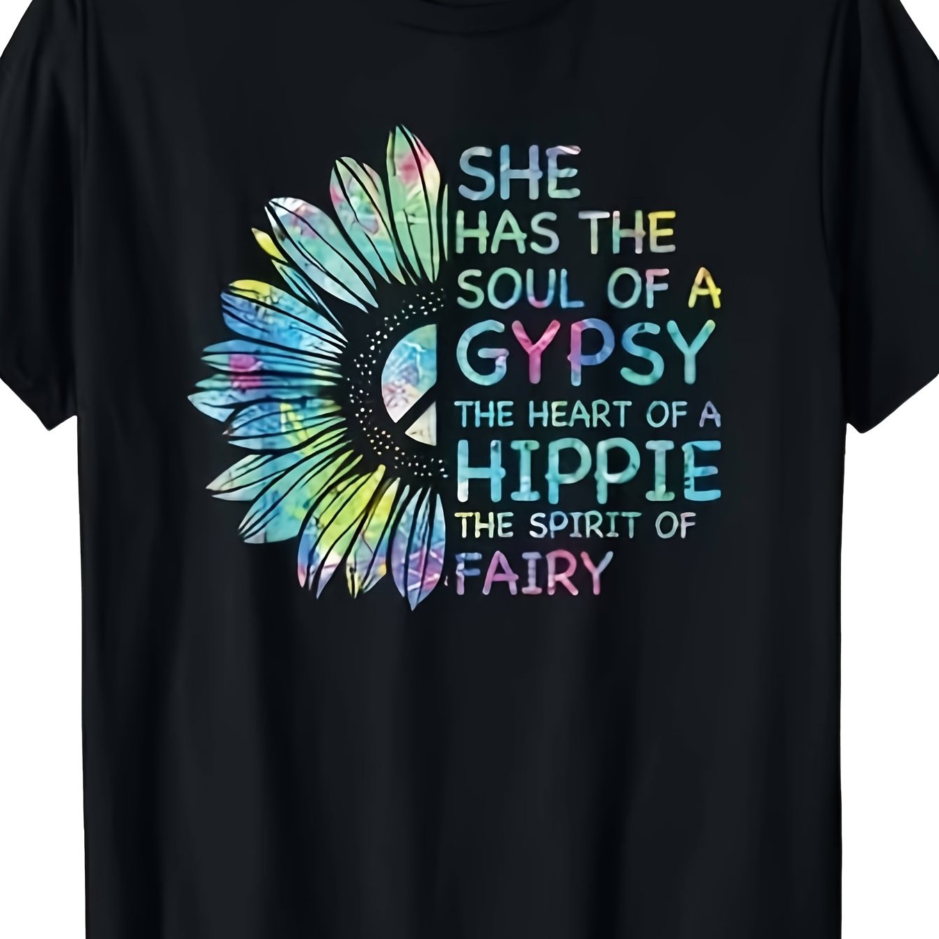 TEMU Men's And Women's Vintage Boho T-shirt, Sm Pure Round Neck Short Sleeve With Graphic Print Unisex Casual Top For Music Festival And Casual