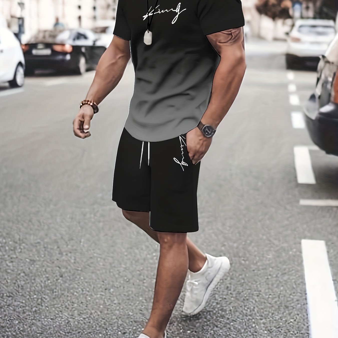 TEMU Ensemble de T-Shirts Homme à Imprimé 3D Nouveau Modèle
