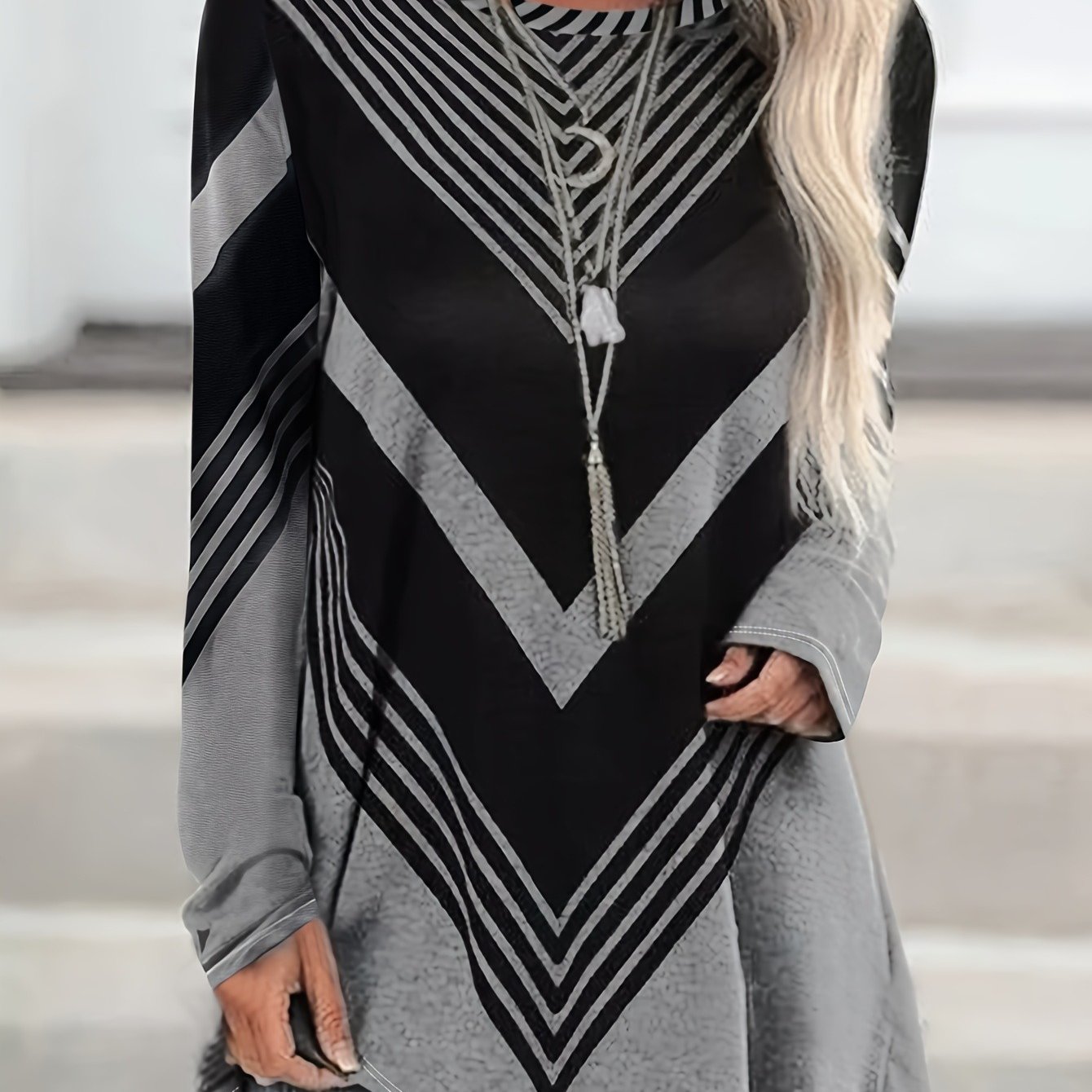 TEMU Plus Size, New Long-sleeved Women's Top For Autumn And Winter, Versatile And Suitable For Commuting Style