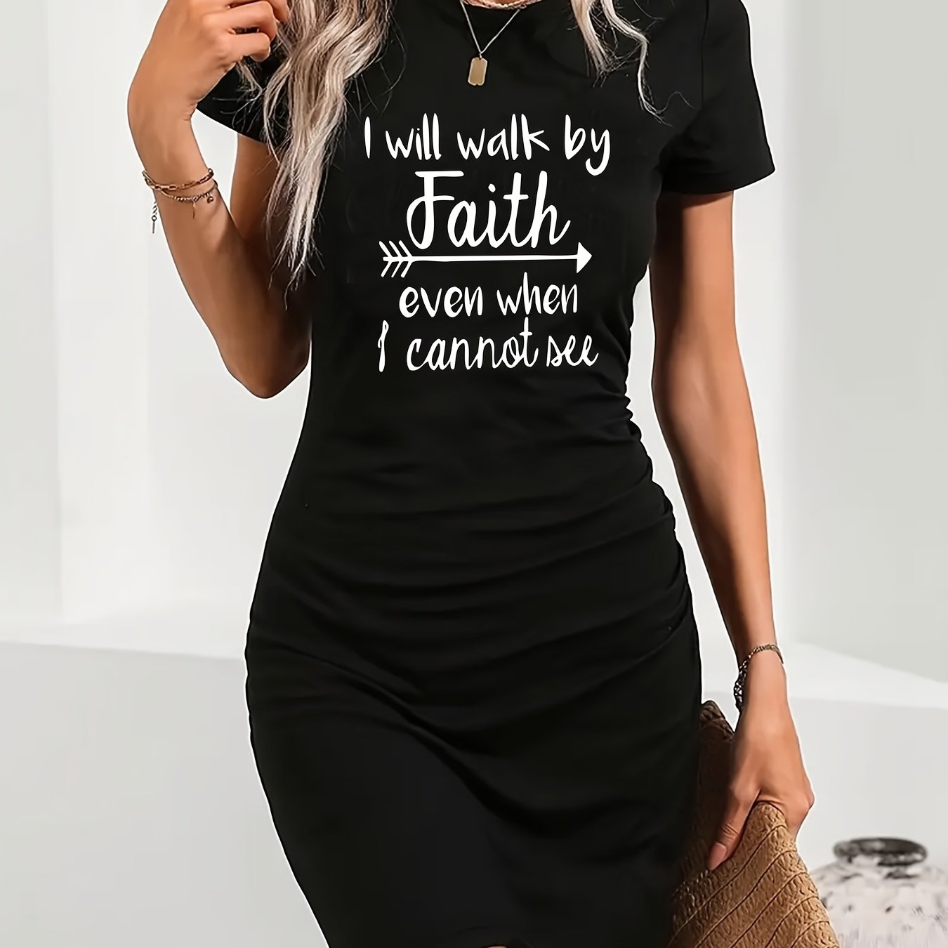 TEMU Women's Summer Casual Fashion Waist Cinched Dress