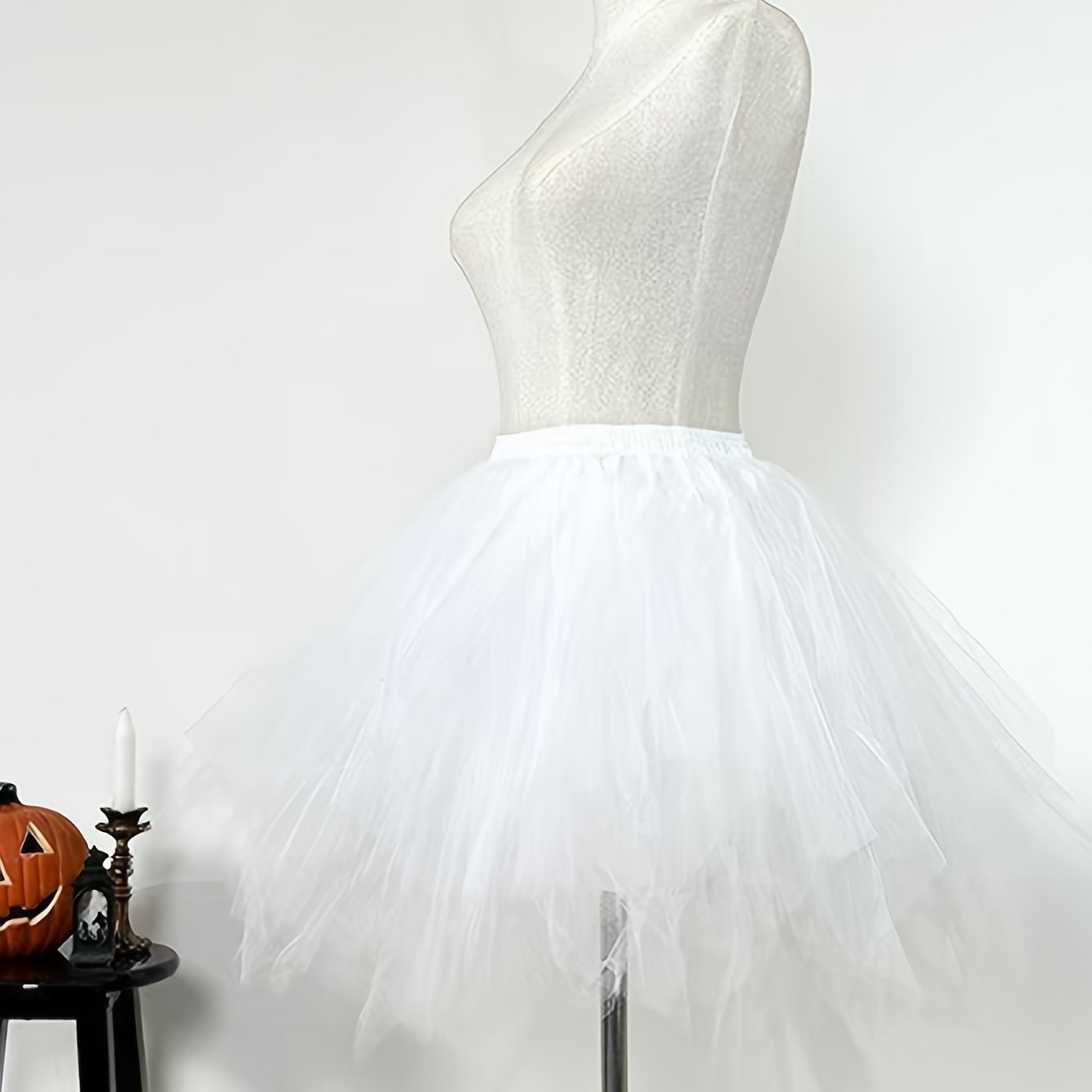 E-shop Retro Vintage Ballett-Tutu-Rock für Damen aus den 1950er Jahren - Elastischer Bund, Gestufte Tüll mit Netzstoff, A-Linien Ausgestellter Kurzrock