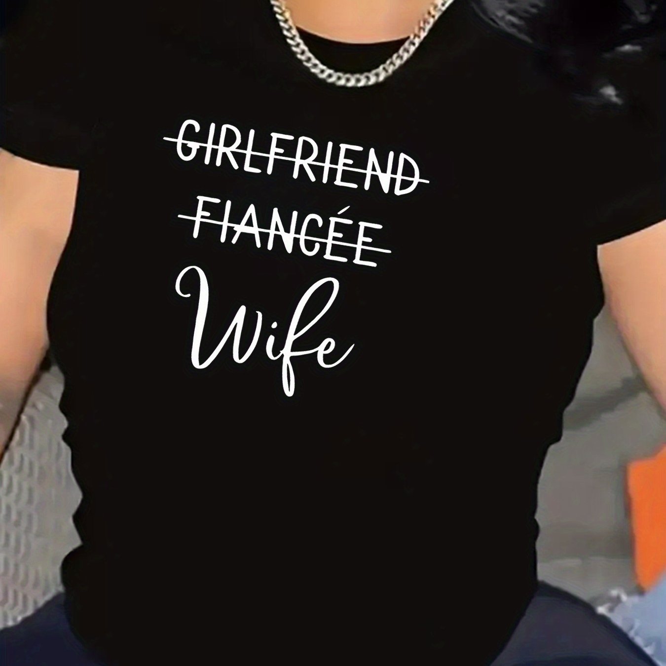 TEMU A Cute Summer T-shirt With A Letter Print Design, Perfect For Spring And Summer Casual Sports, Women's Wear