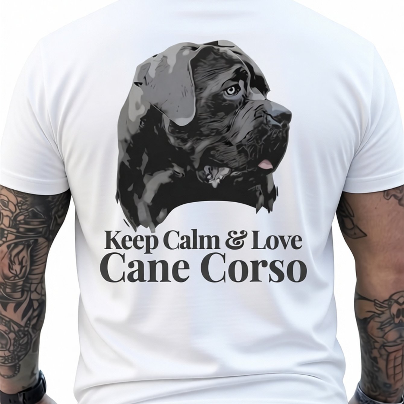 Italian Mastiff Men S Back Print T-shirt - Perfect Gift