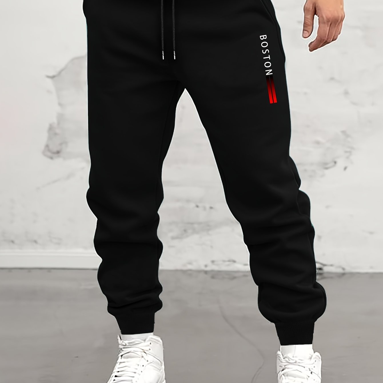 TEMU Men's Casual Sweatpants, Autumn And Winter Sports Trousers, Winter Leisure Outdoor Tapered Pants