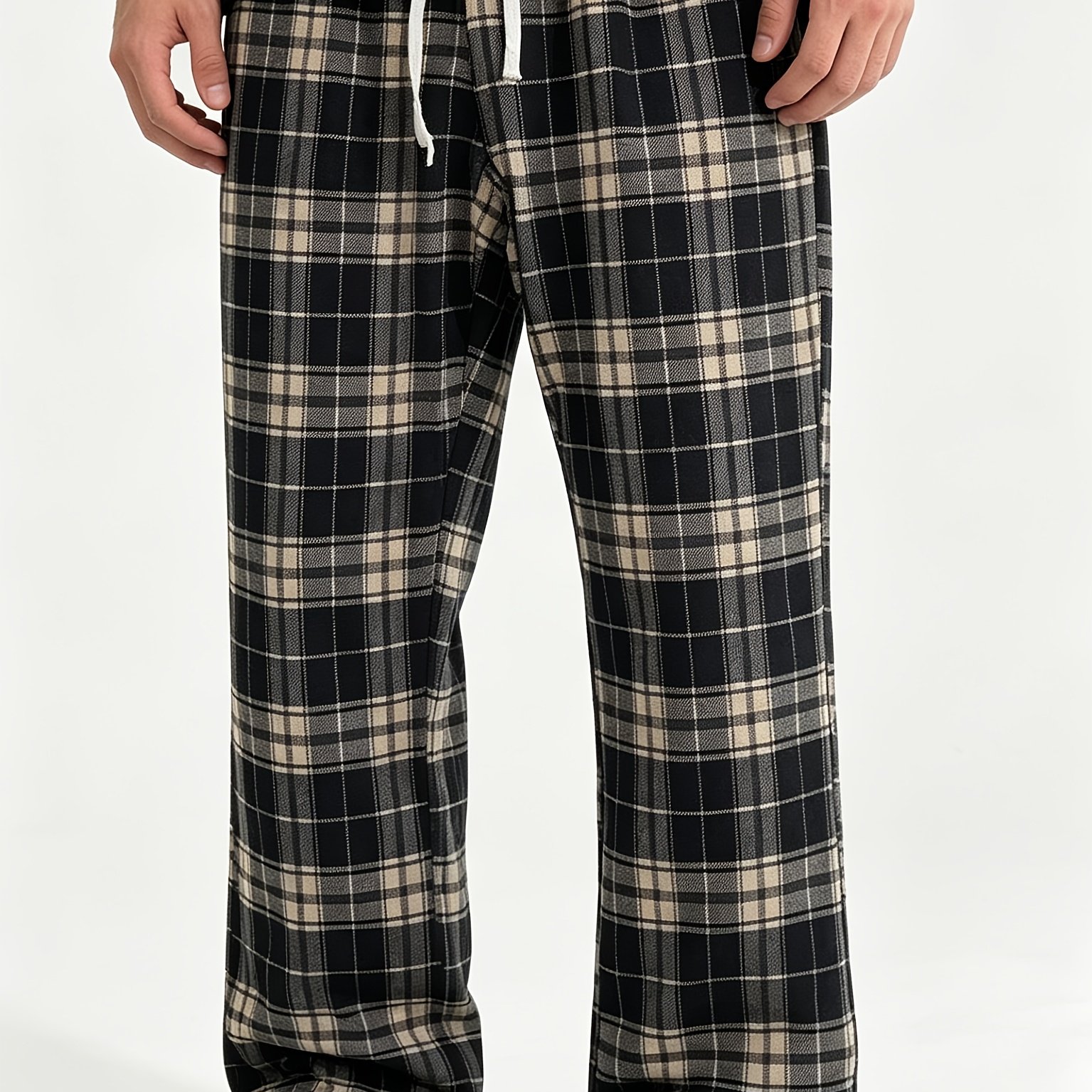 Straight Loose Trousers, Casual Comfortable Outfit Men's Long Pants