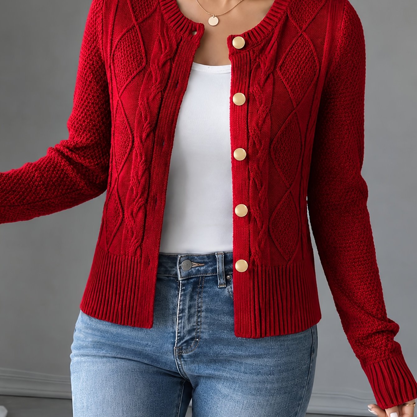 TEMU Nouvelle Mode Vêtements Femme, Veste Courte Printemps Automne Hiver, Cardigan Boutonné