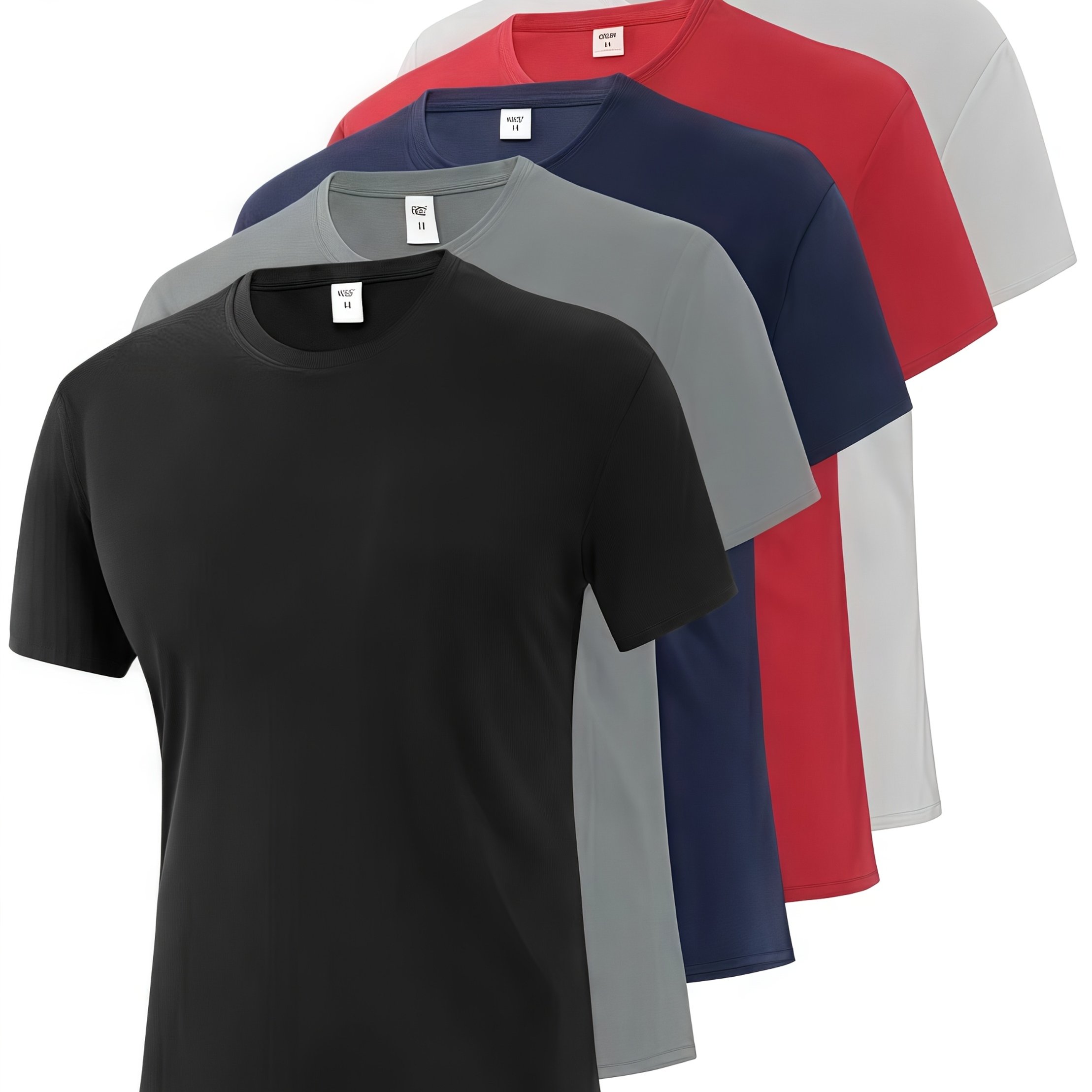 TEMU ' Colour Simple Summer T-shirts, Breathable Quick-dry Outdoor Running And Fitness Sportswear